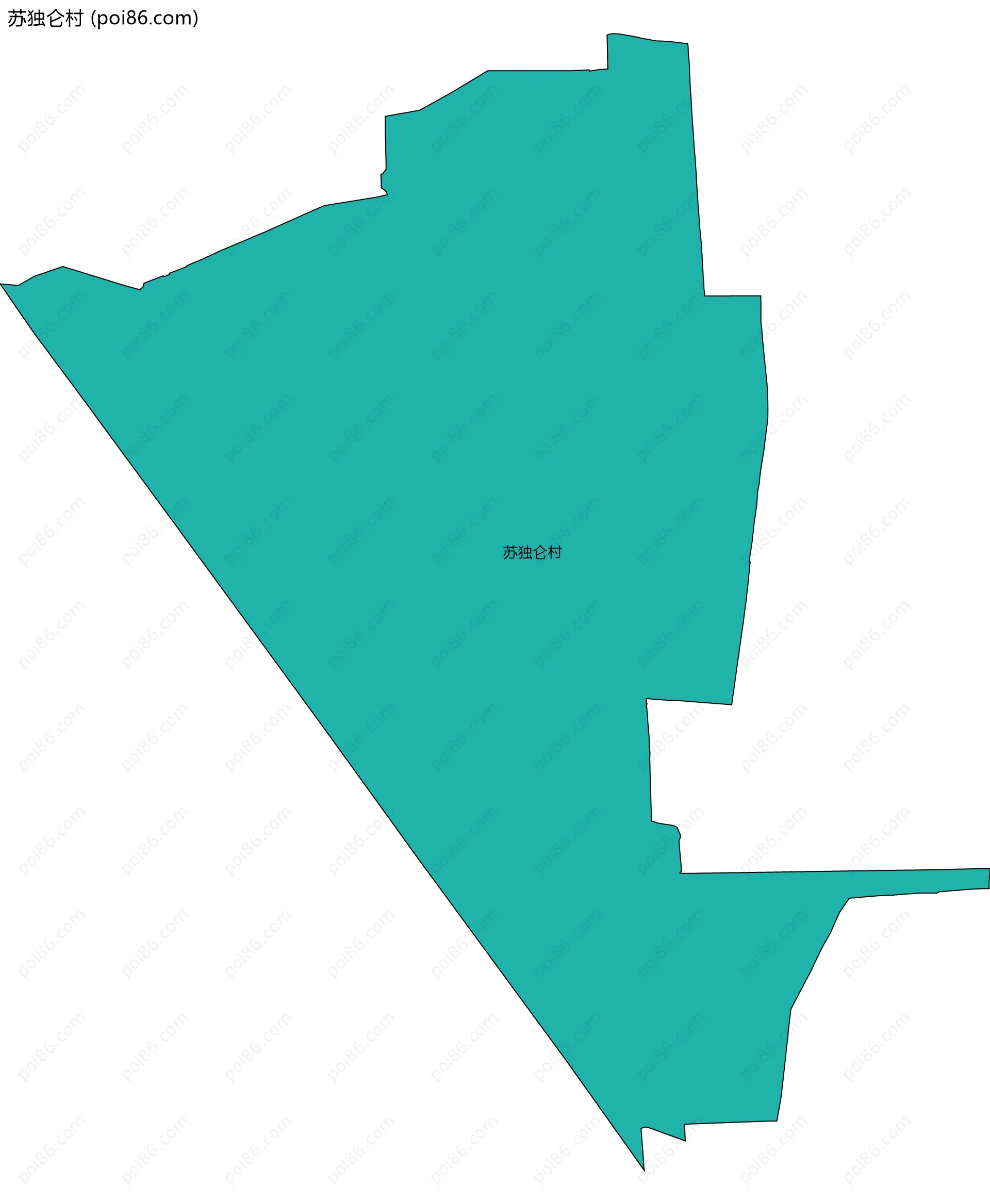 苏独仑村边界地图