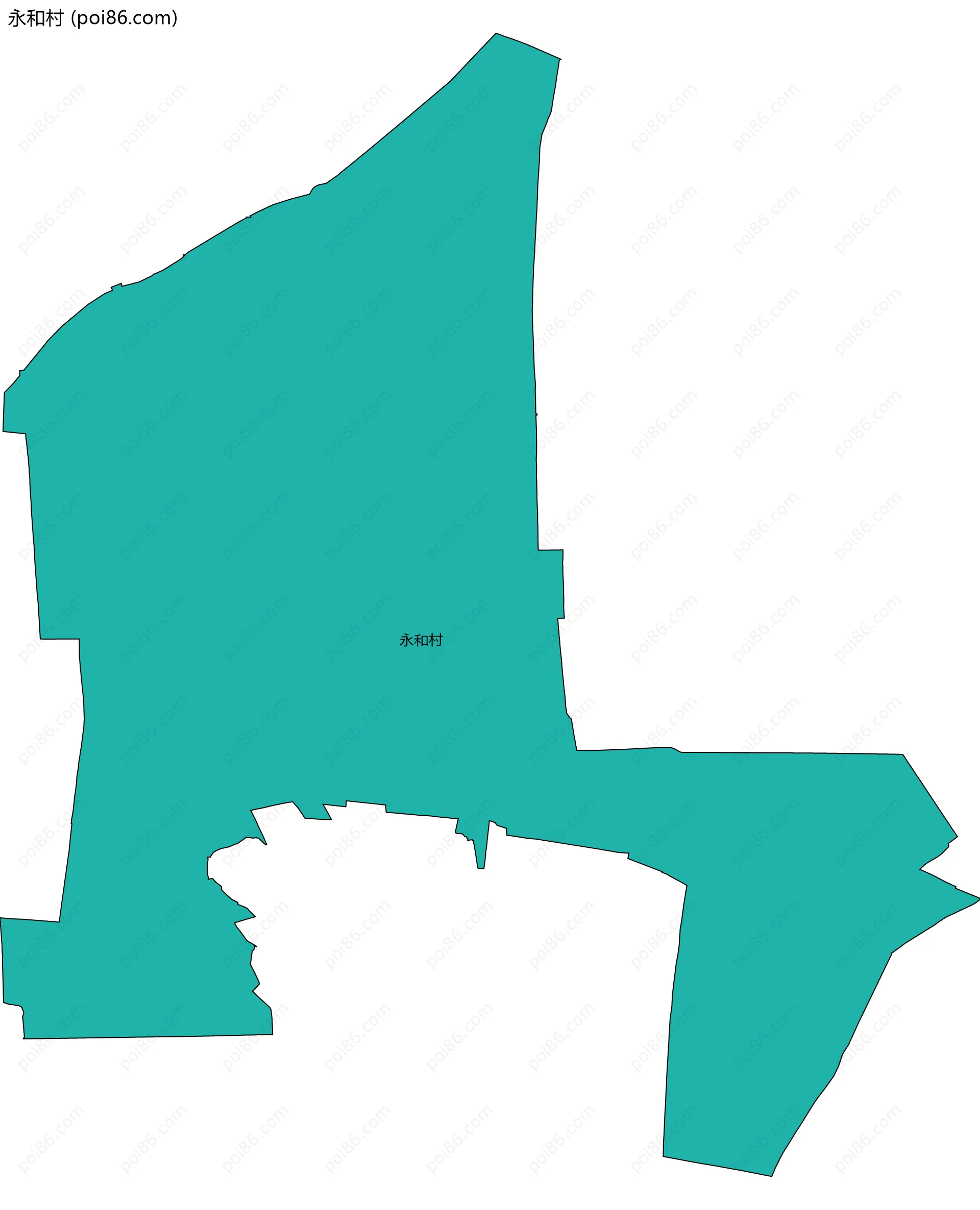 永和村边界地图