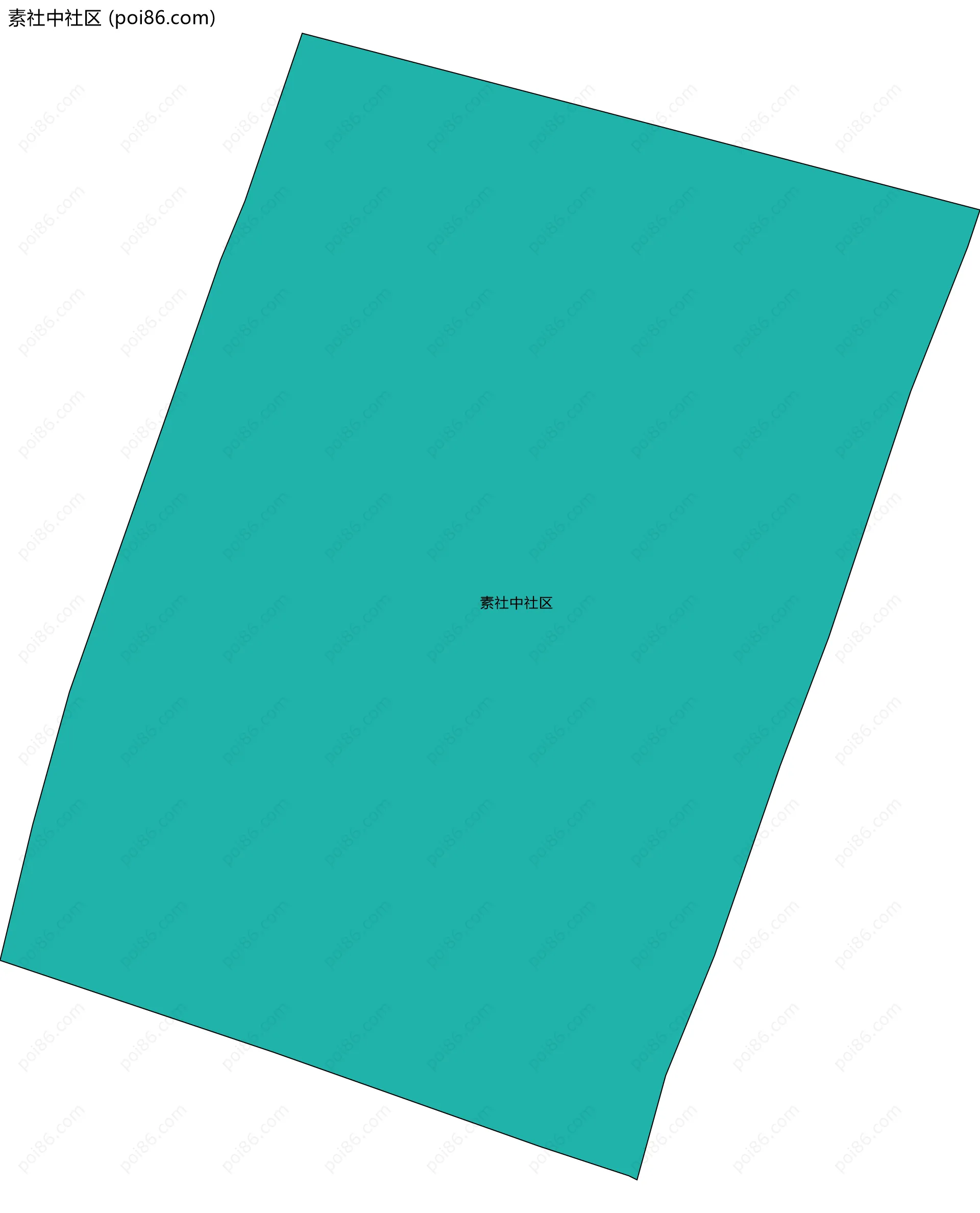 素社中社区边界地图