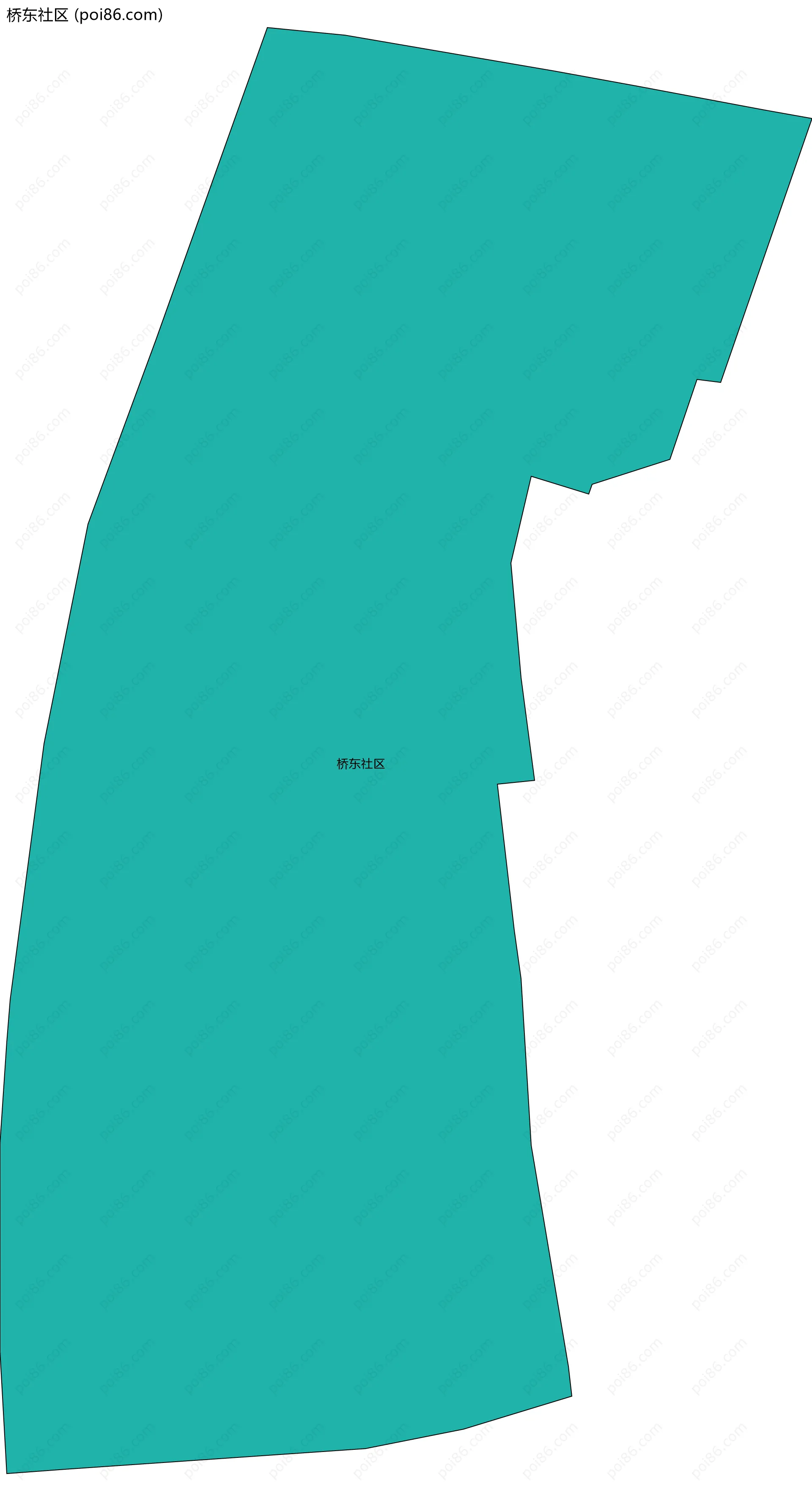 桥东社区边界地图