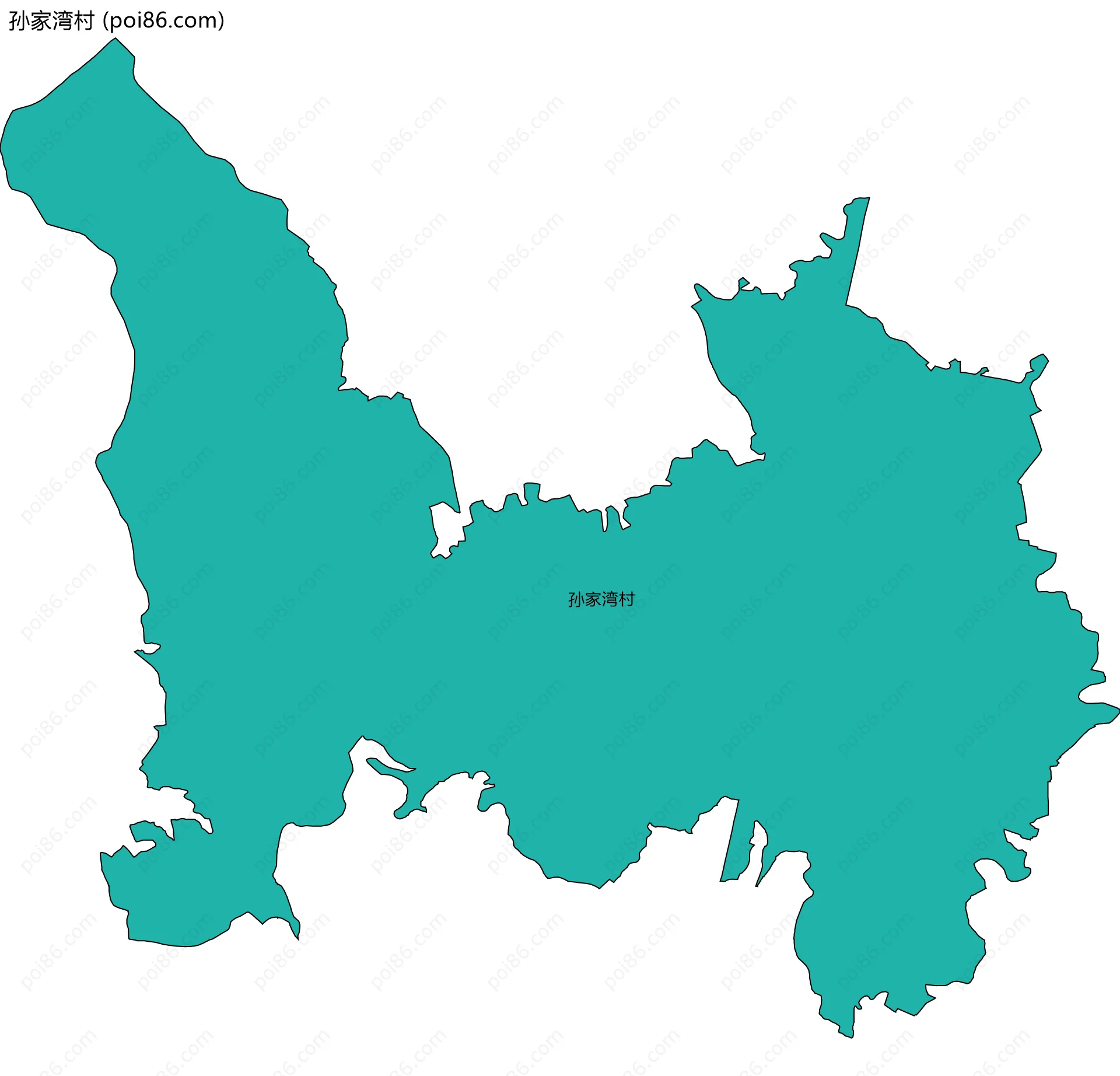 孙家湾村边界地图