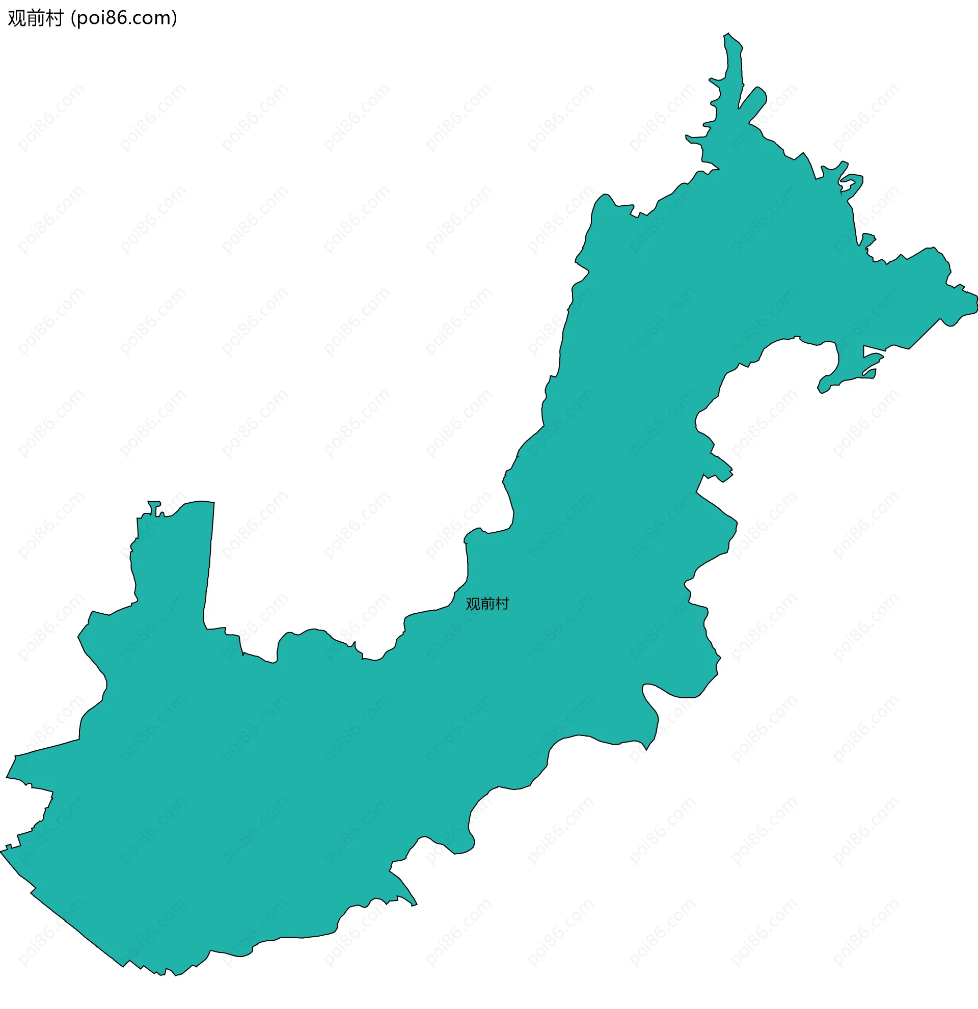 观前村边界地图