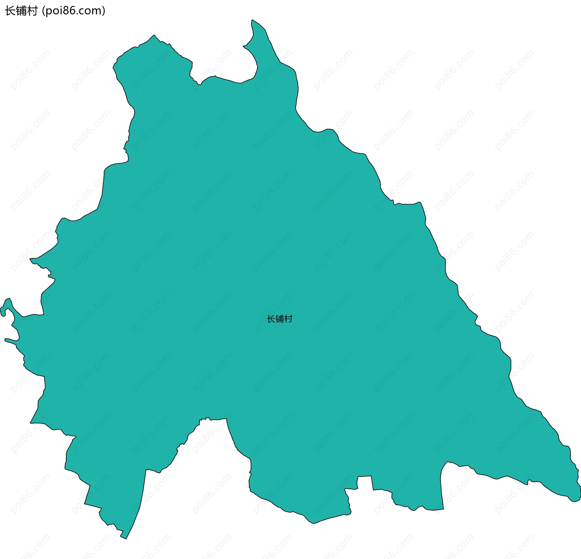 长铺村边界地图