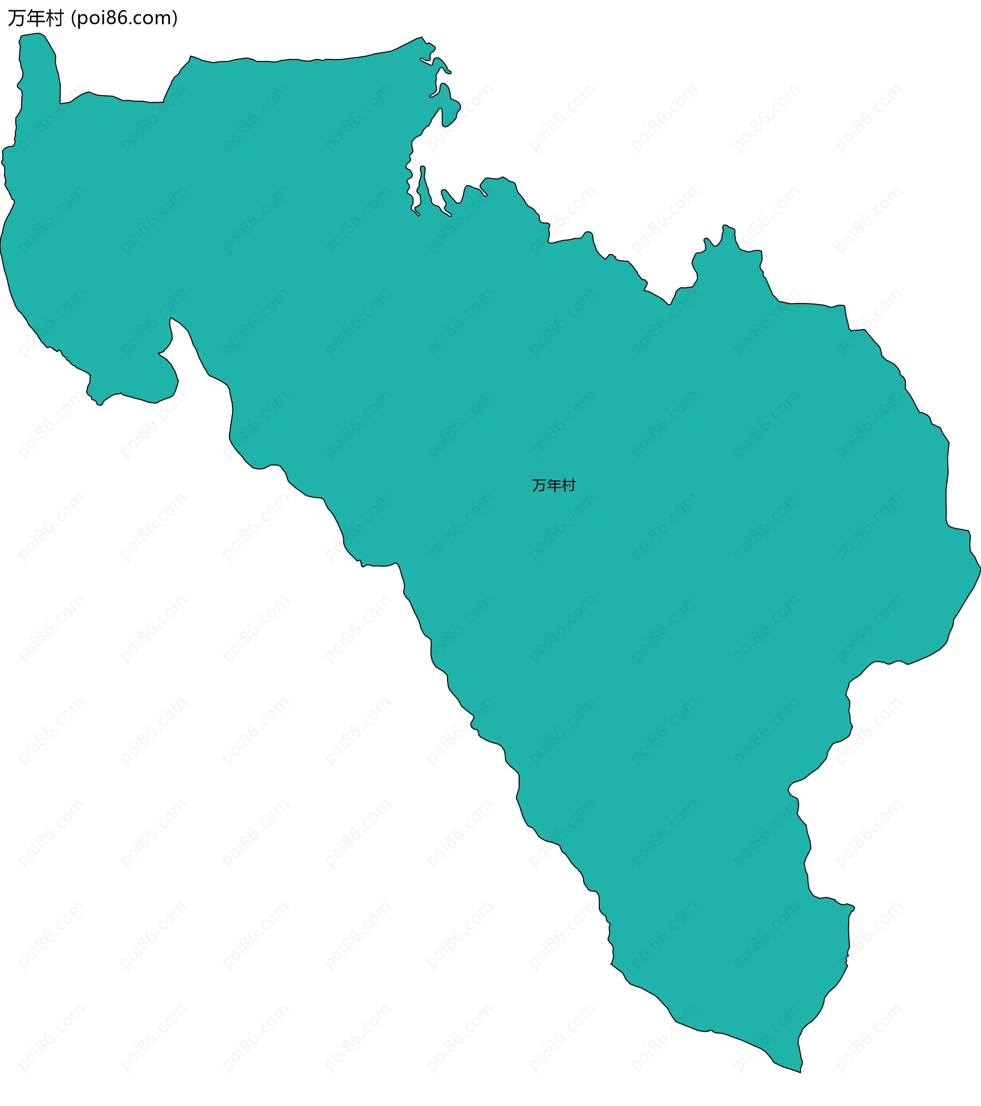 万年村边界地图