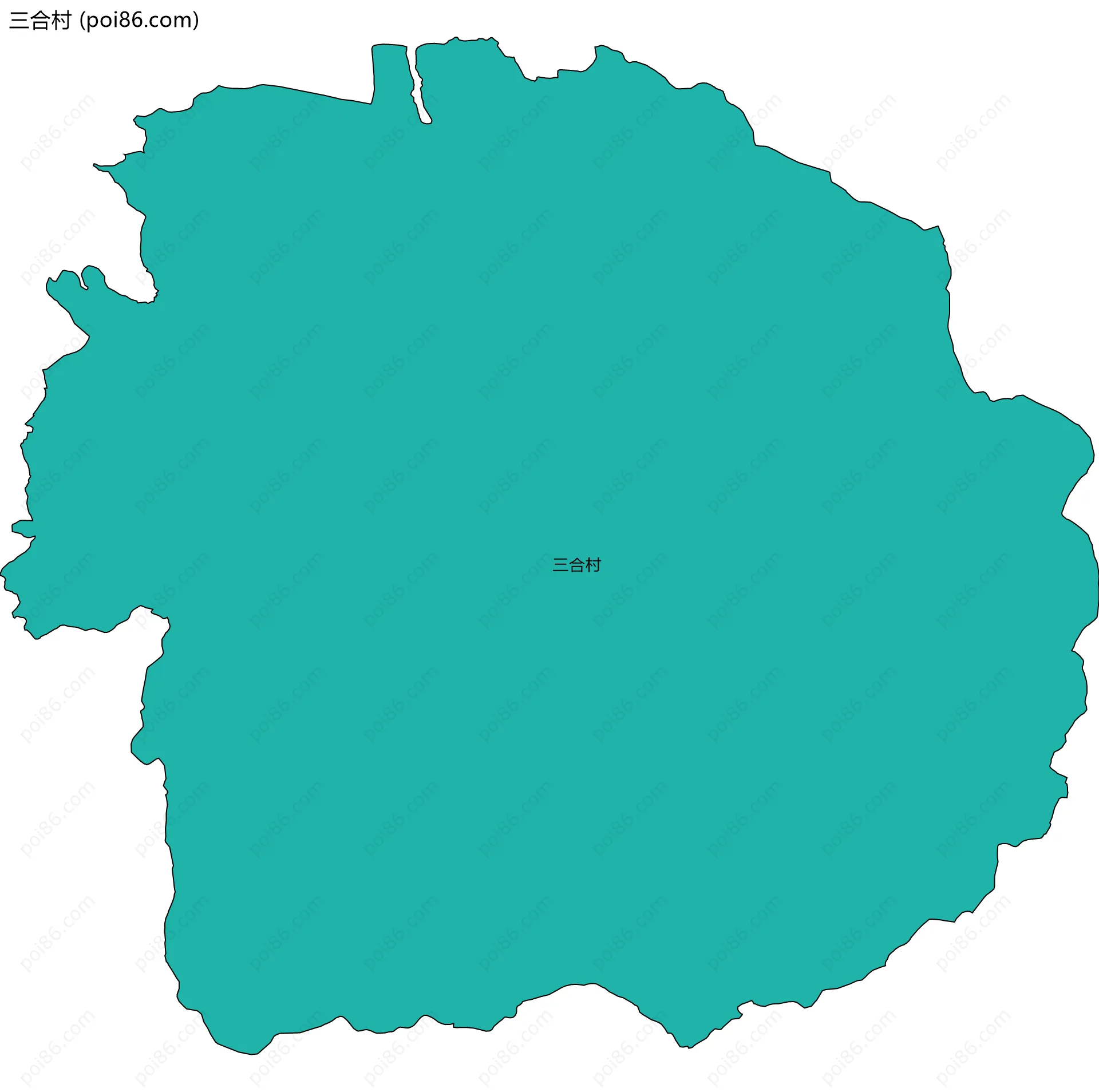 三合村边界地图