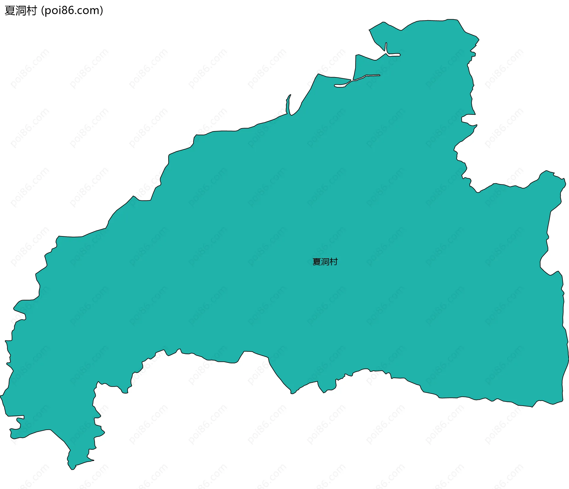夏洞村边界地图