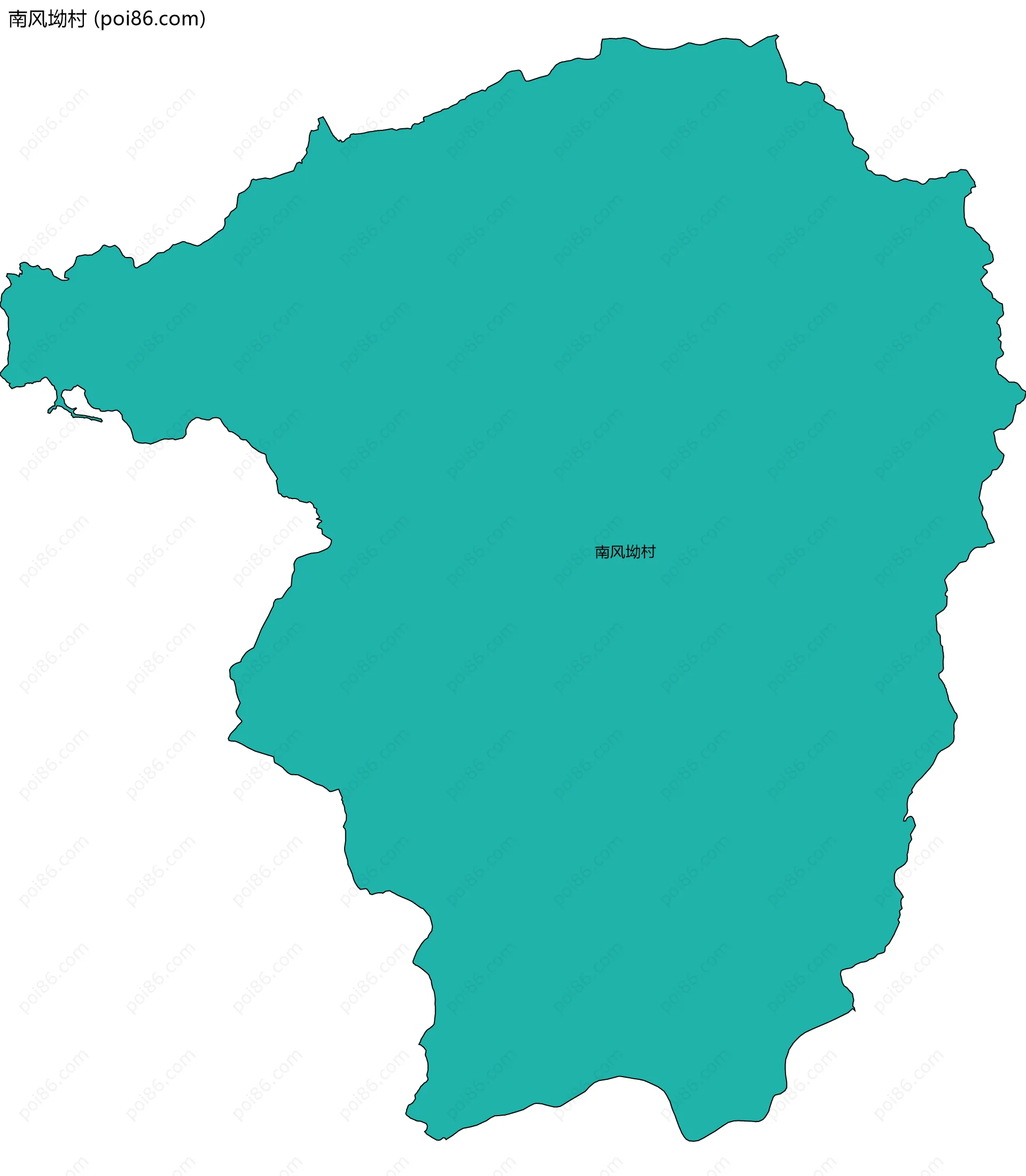 南风坳村边界地图