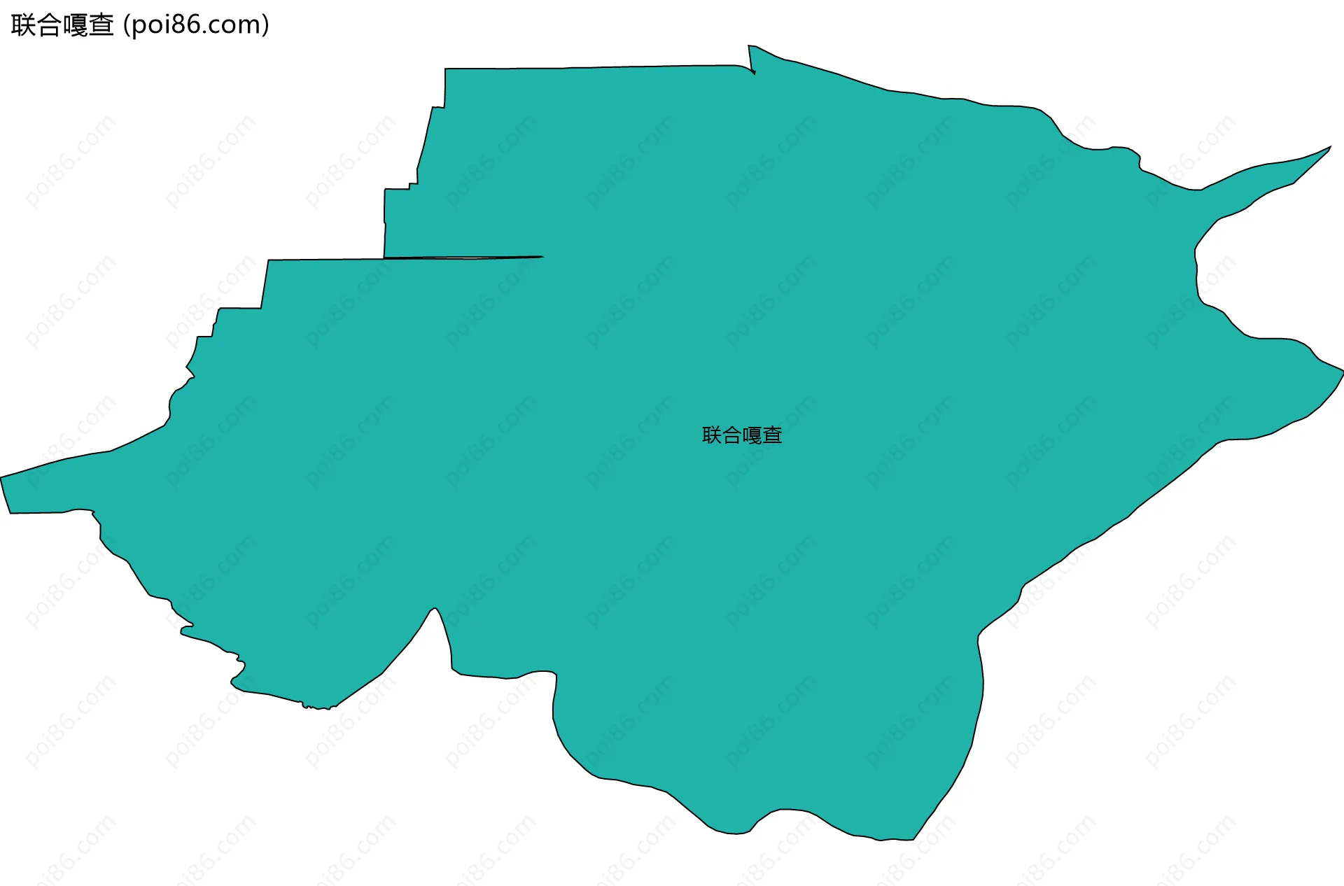 联合嘎查边界地图
