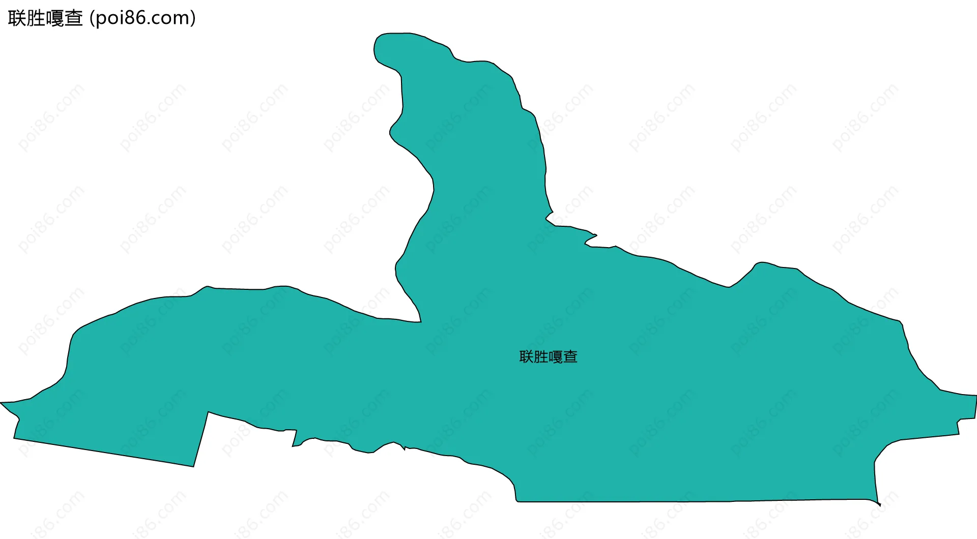 联胜嘎查边界地图