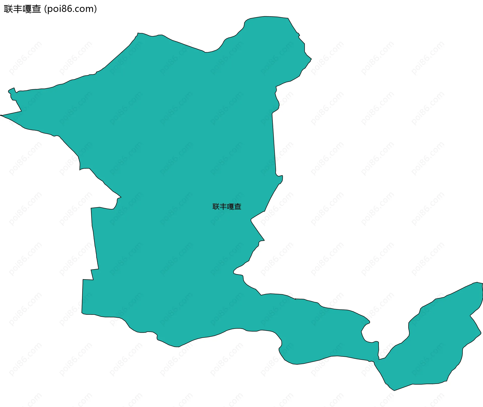 联丰嘎查边界地图