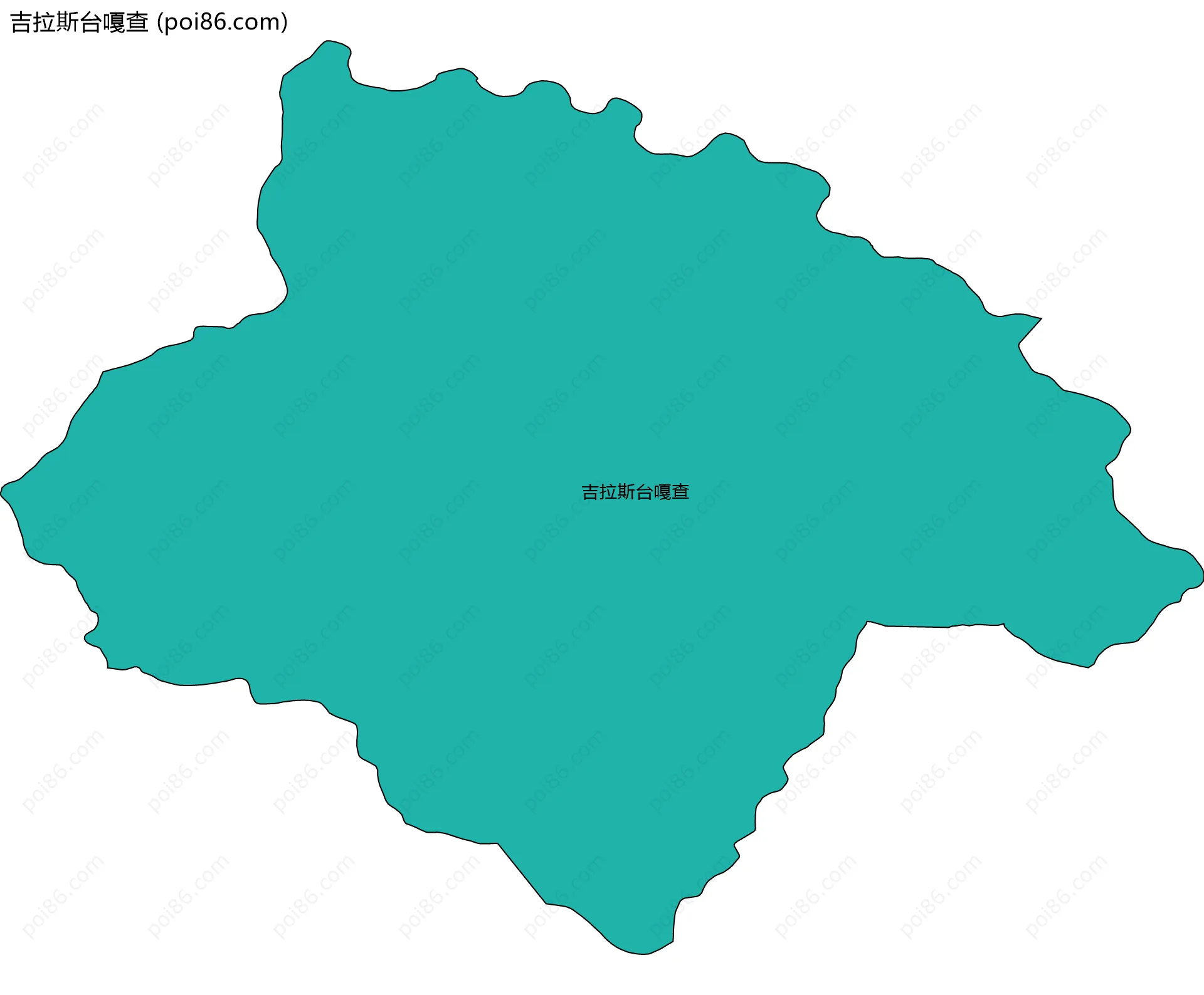 吉拉斯台嘎查边界地图