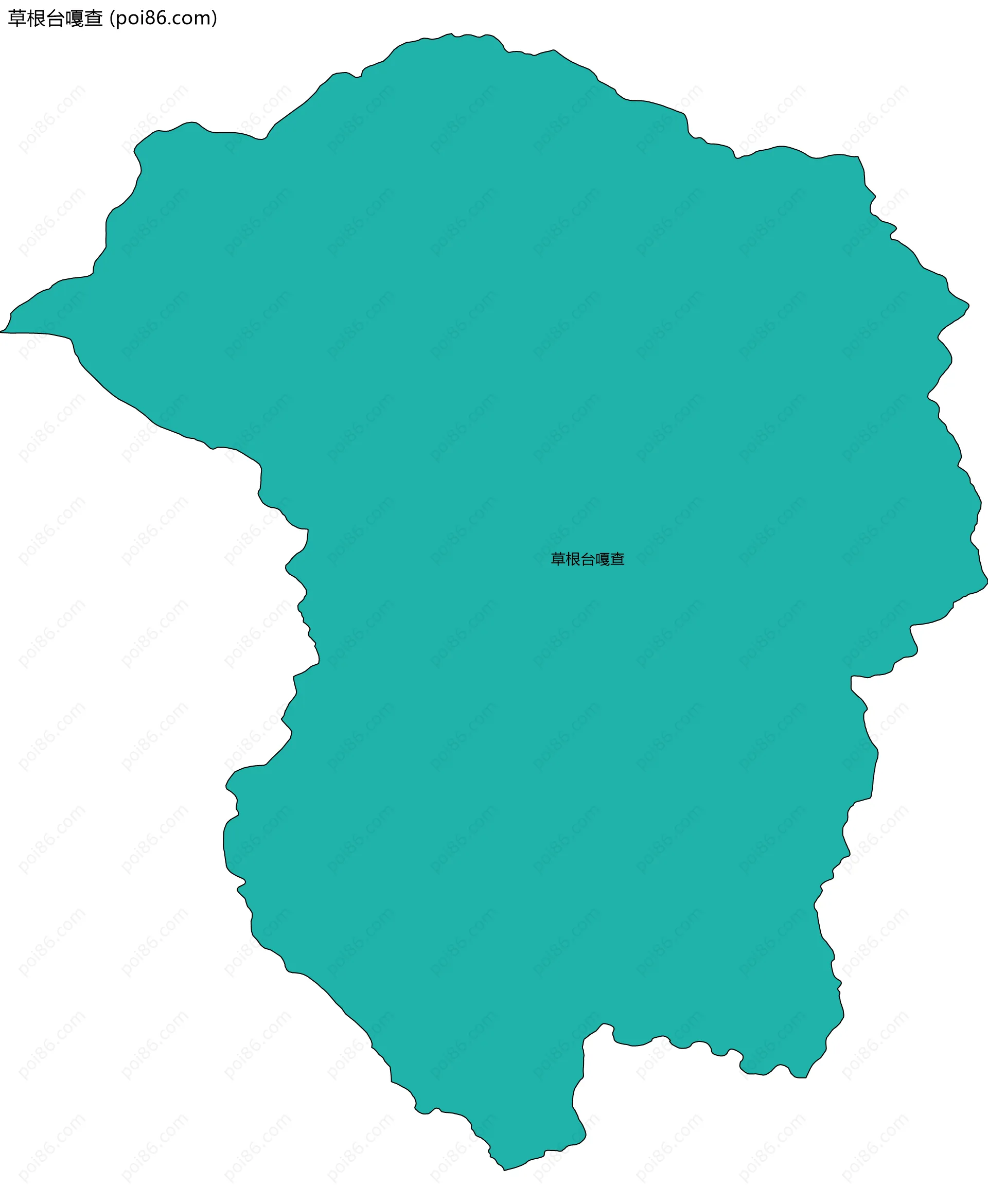 草根台嘎查边界地图