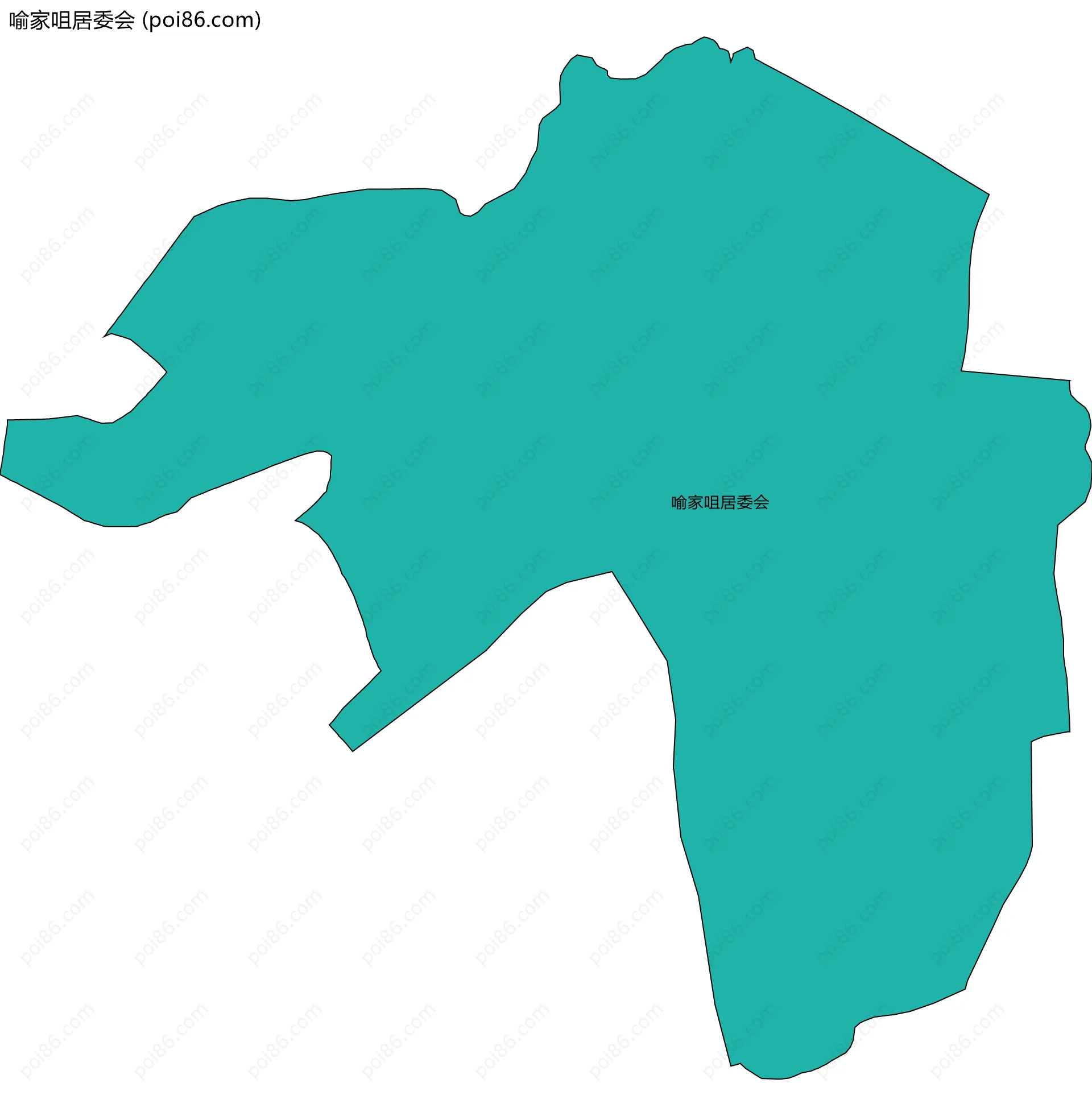 喻家咀居委会边界地图