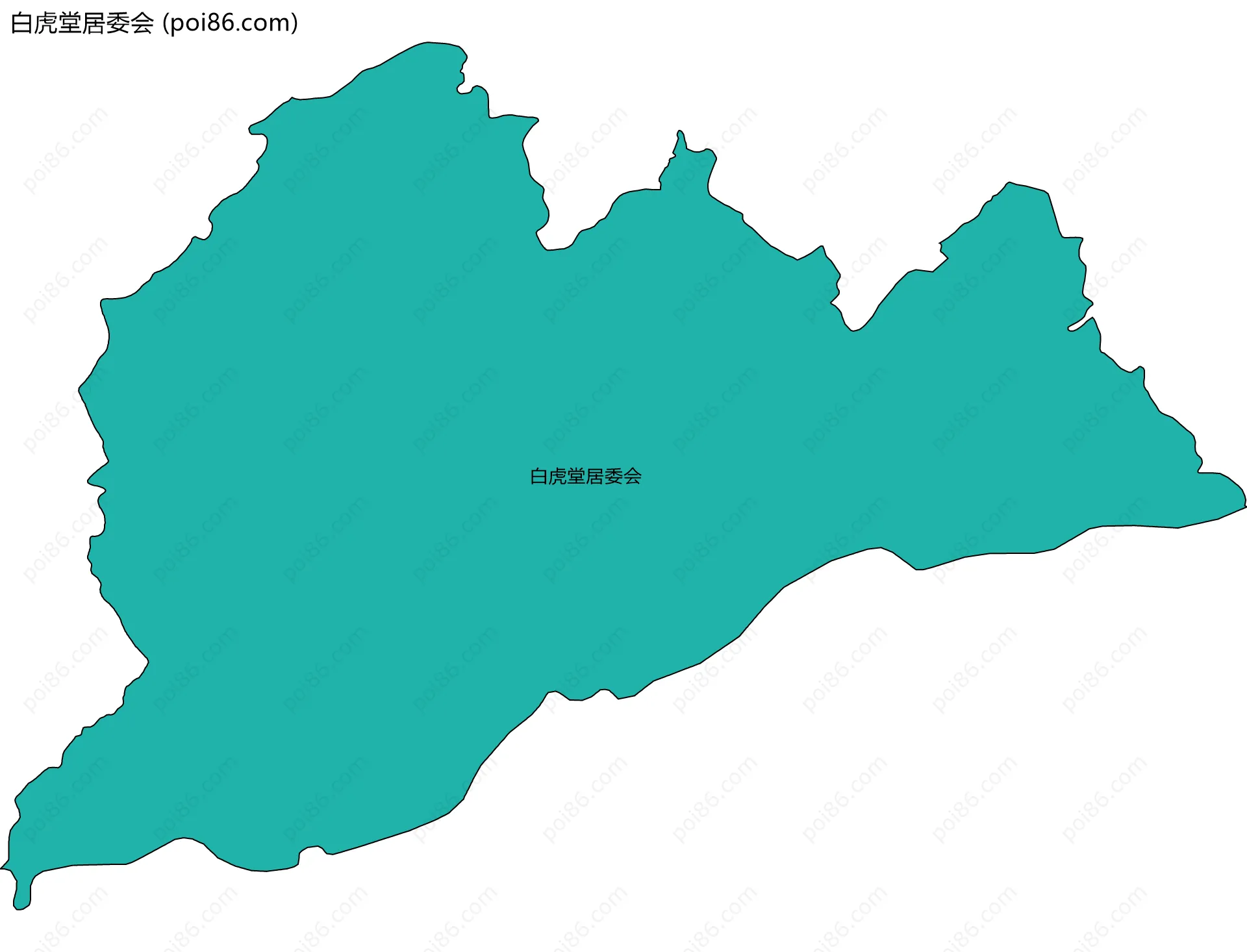 白虎堂居委会边界地图