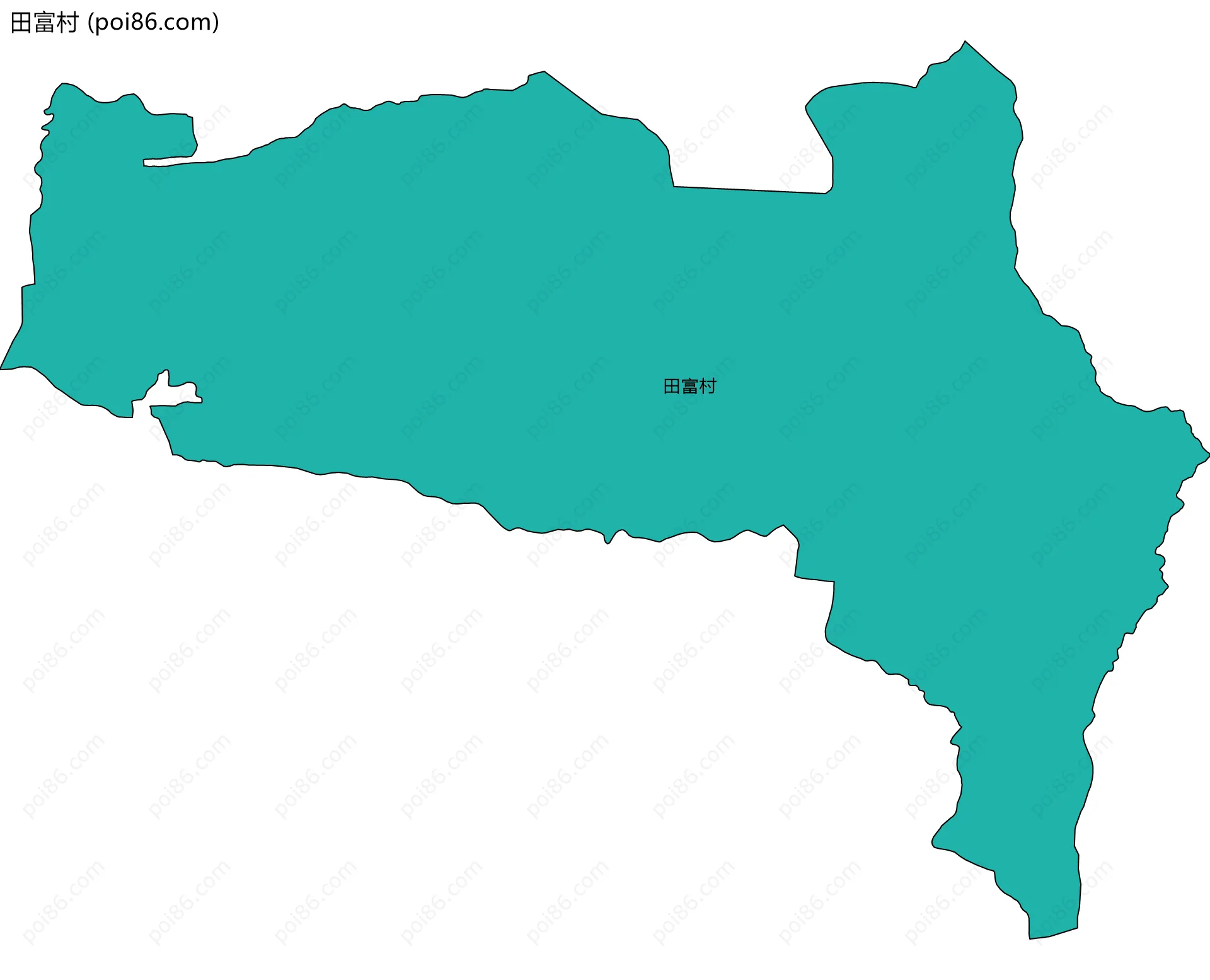 田富村边界地图