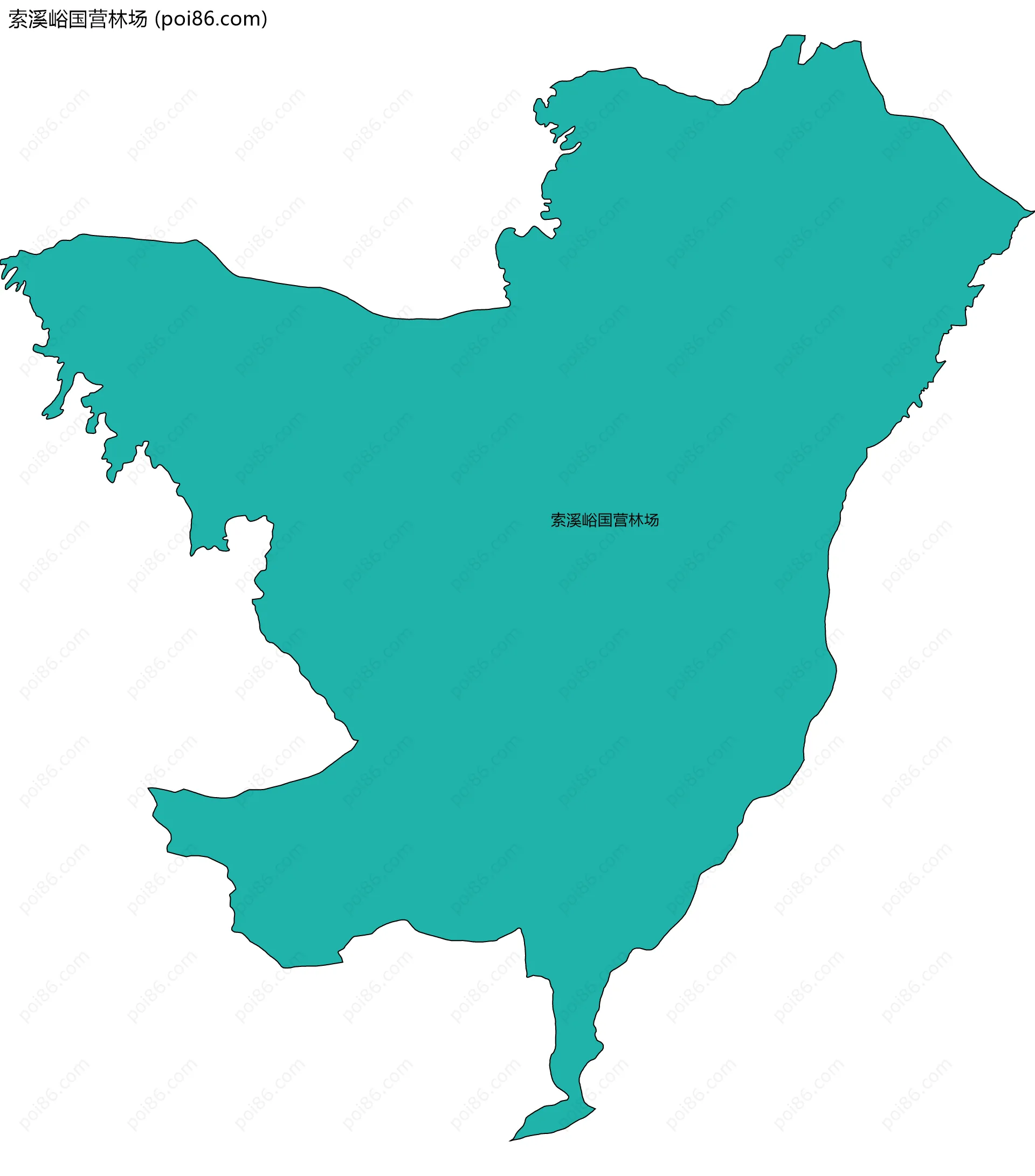 索溪峪国营林场边界地图