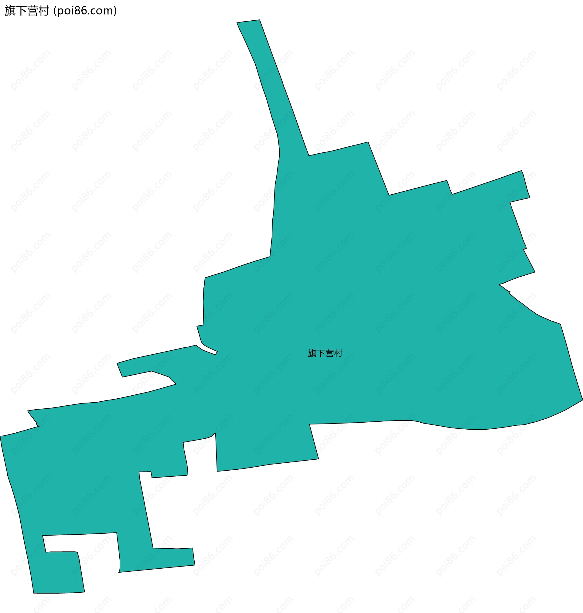 旗下营村边界地图