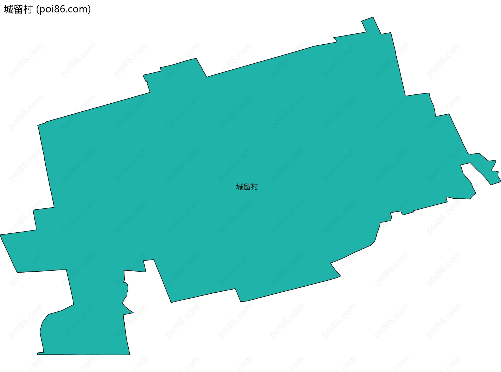 城留村边界地图