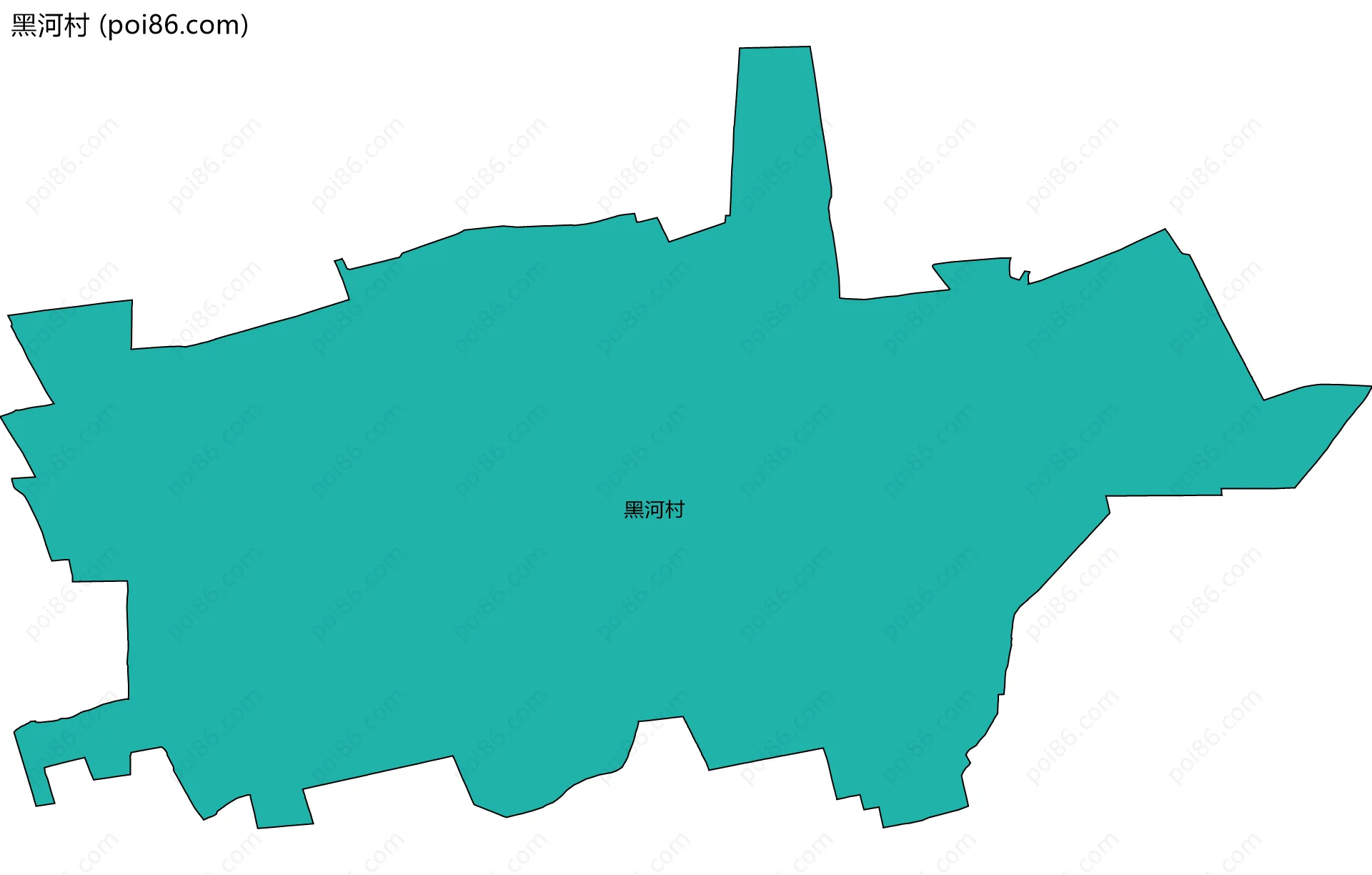 黑河村边界地图