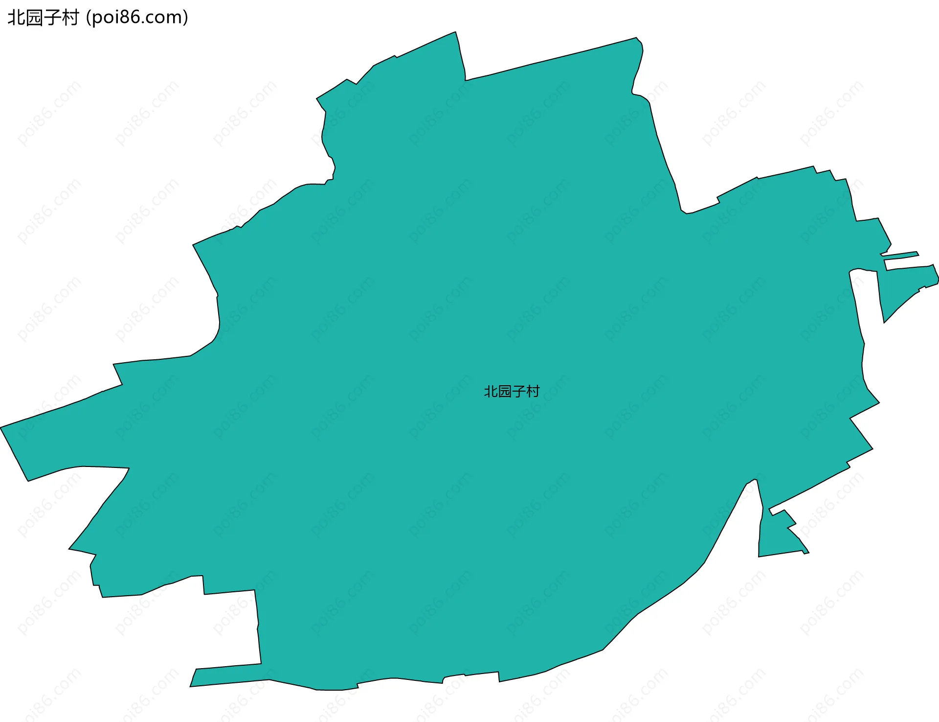 北园子村边界地图