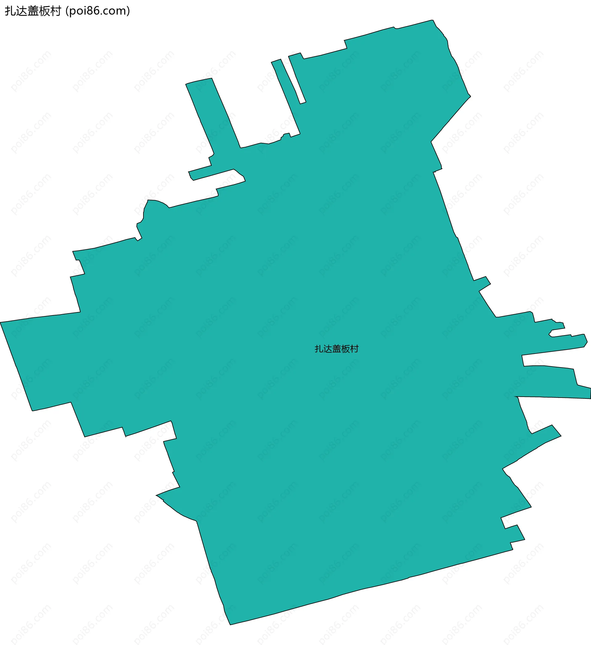 扎达盖板村边界地图