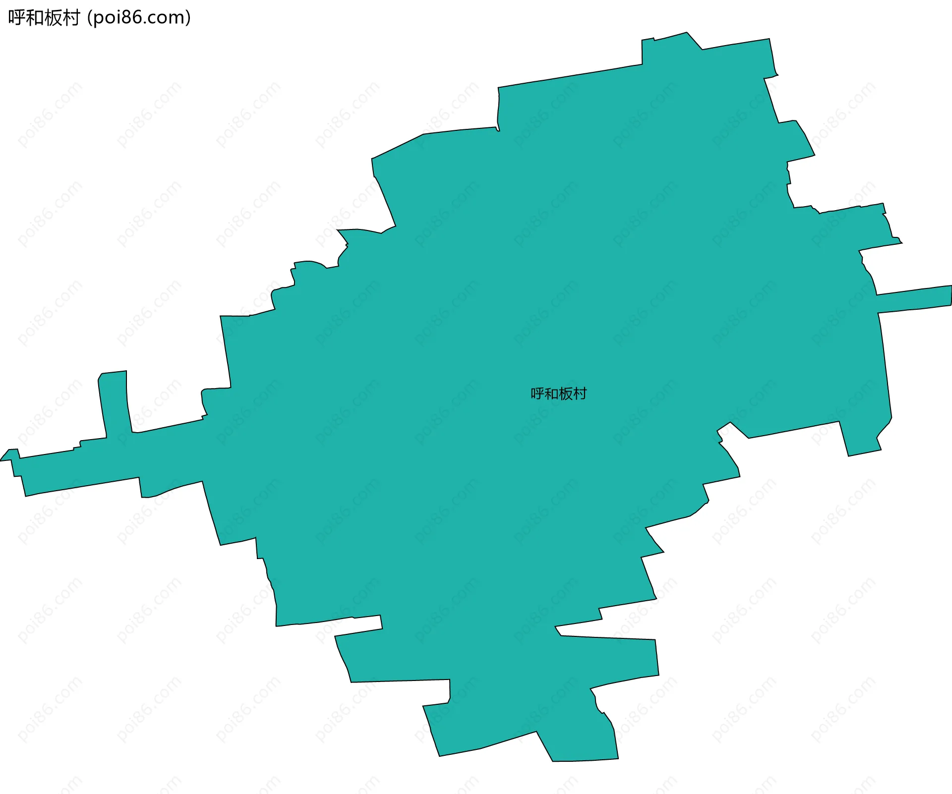 呼和板村边界地图