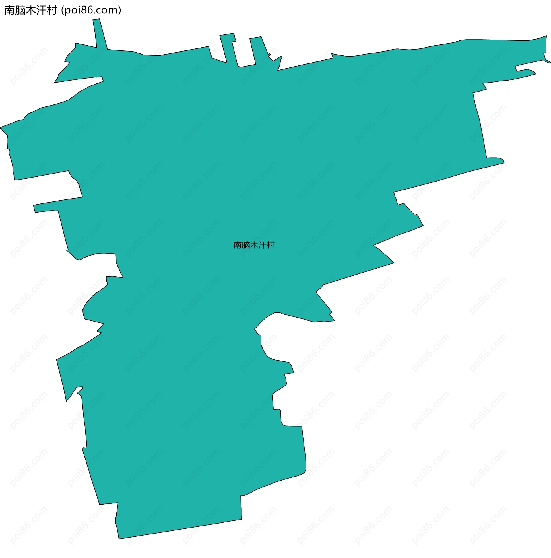 南脑木汗村边界地图