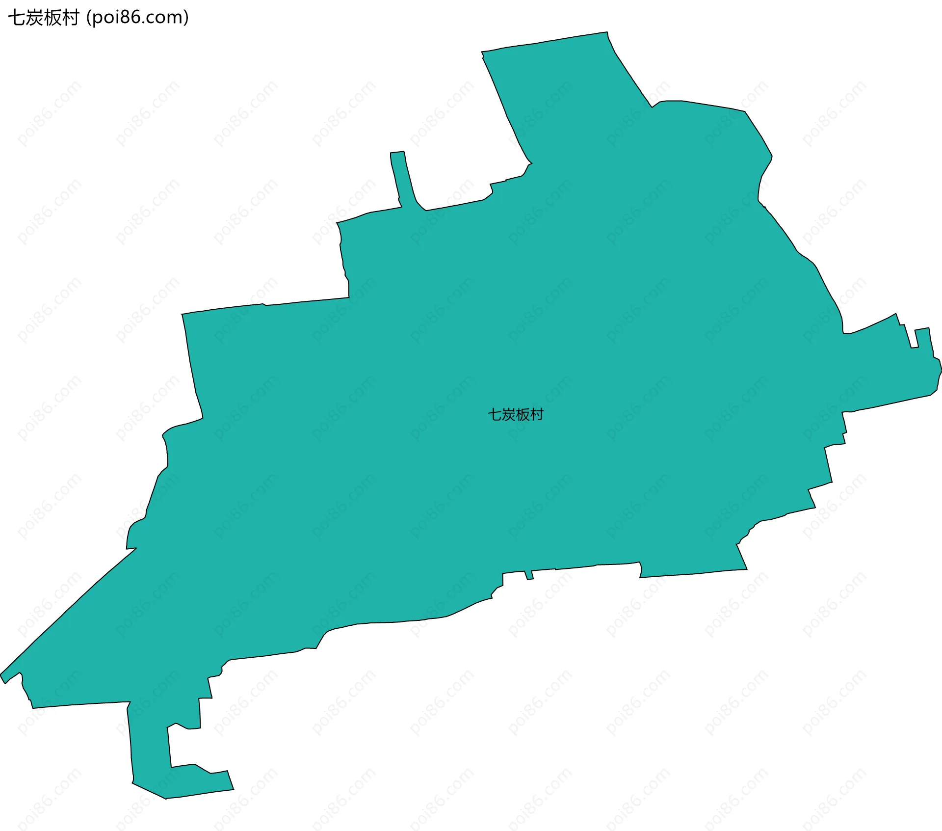 七炭板村边界地图