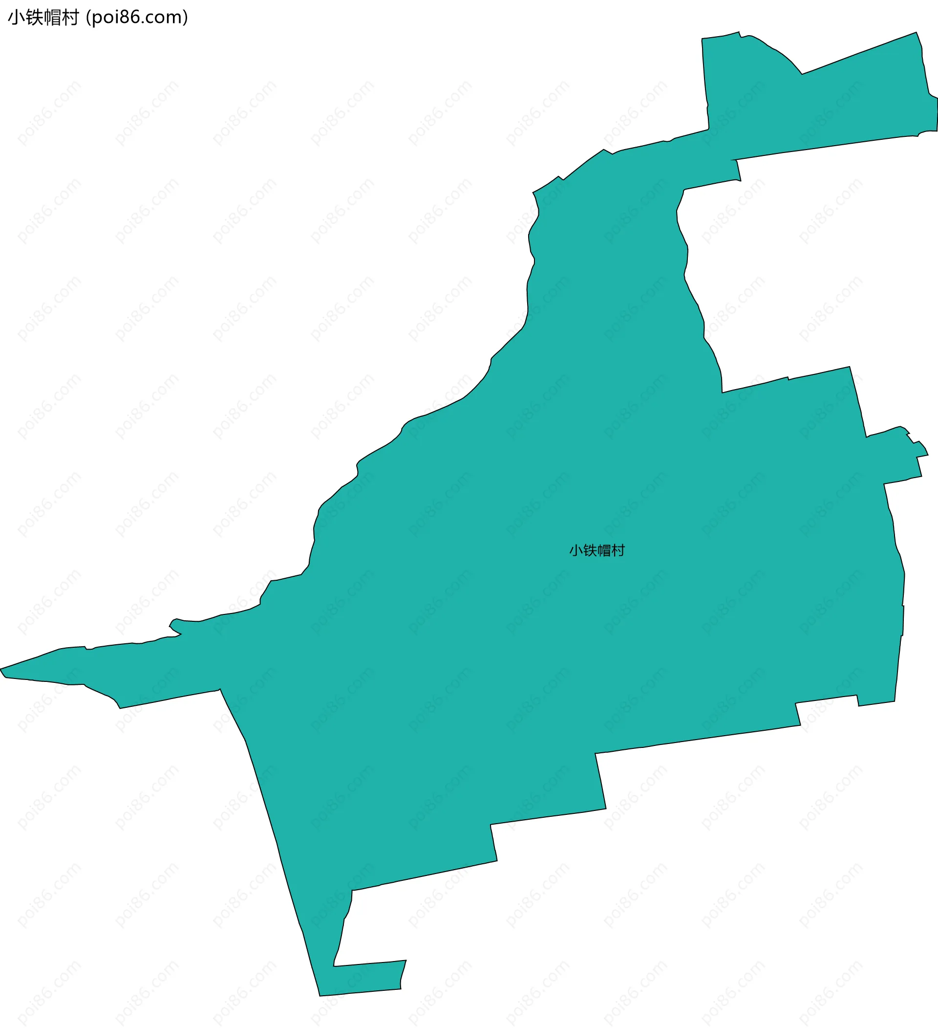 小铁帽村边界地图