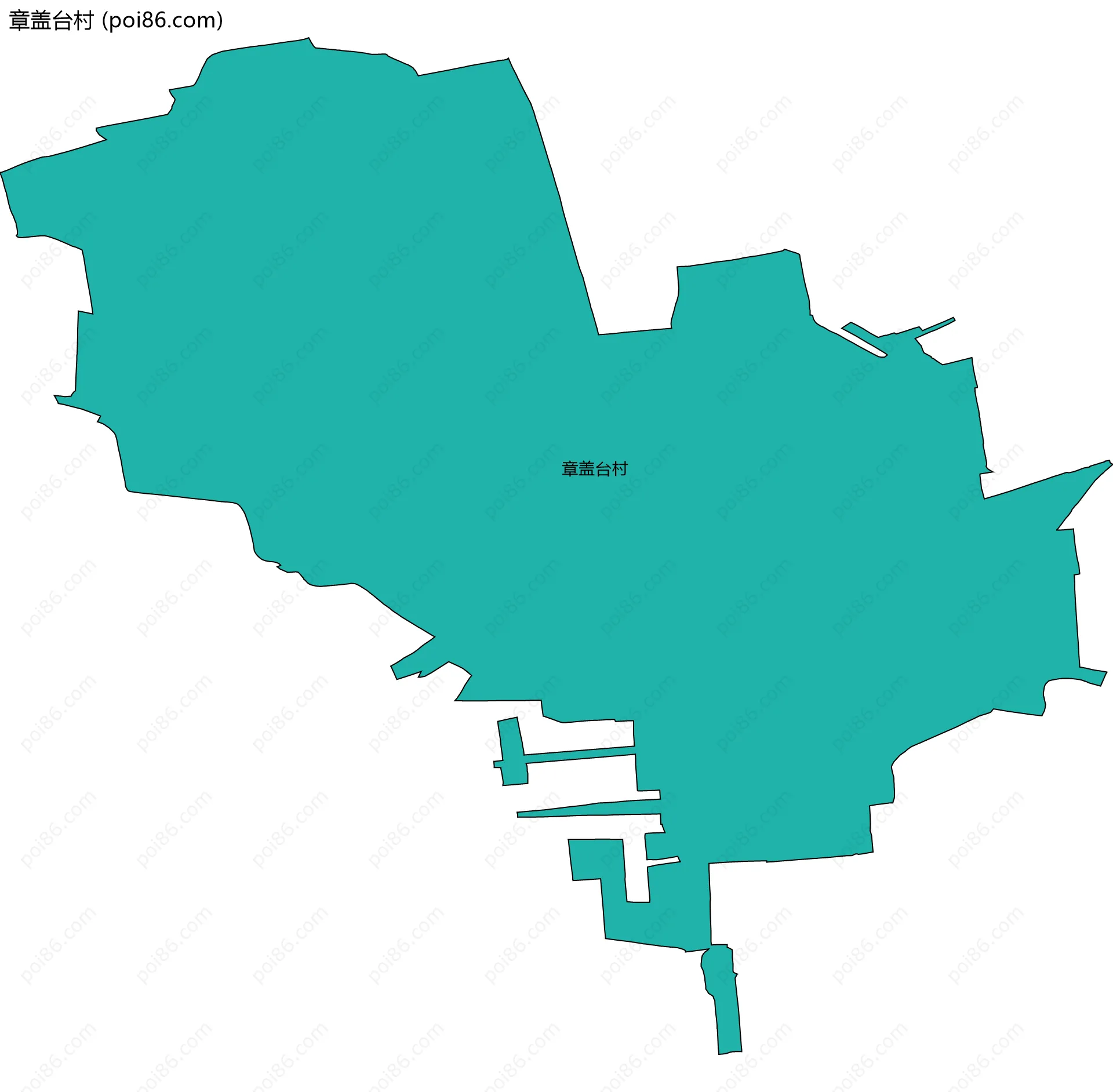 章盖台村边界地图