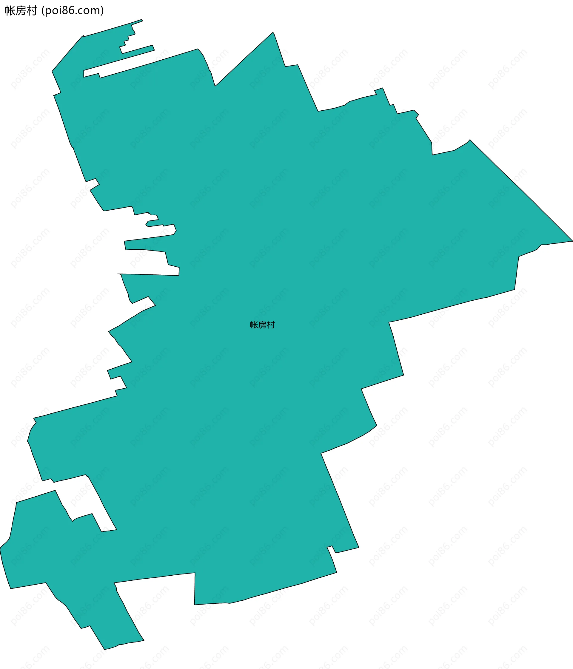 帐房村边界地图