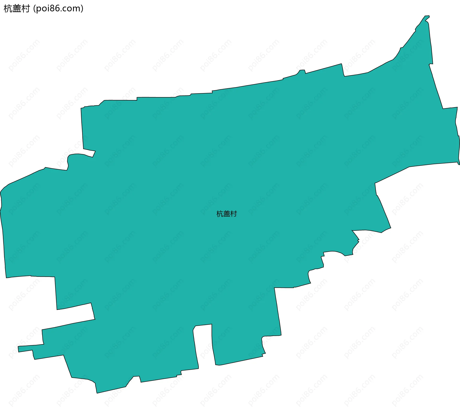 杭盖村边界地图