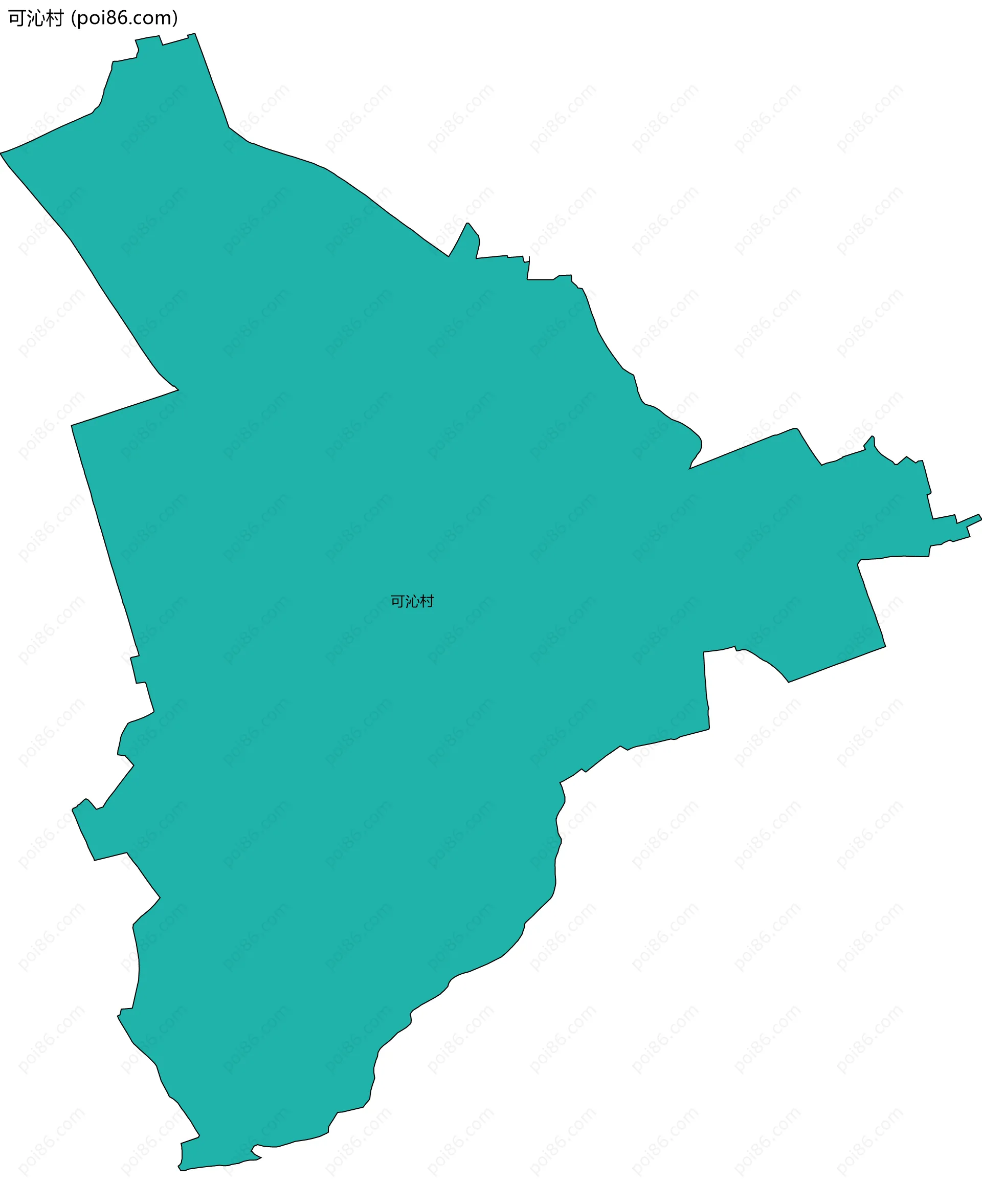 可沁村边界地图