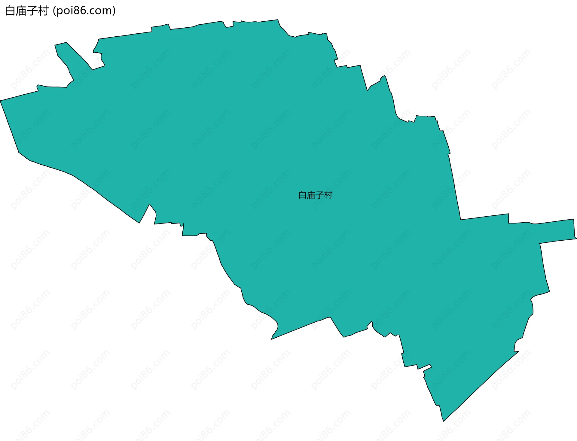 白庙子村边界地图