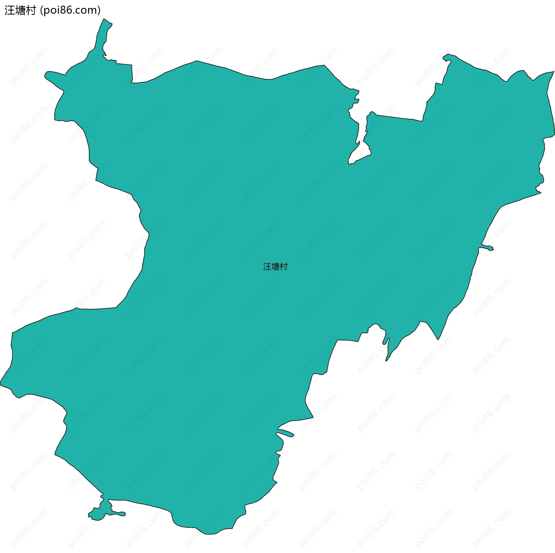 汪塘村边界地图