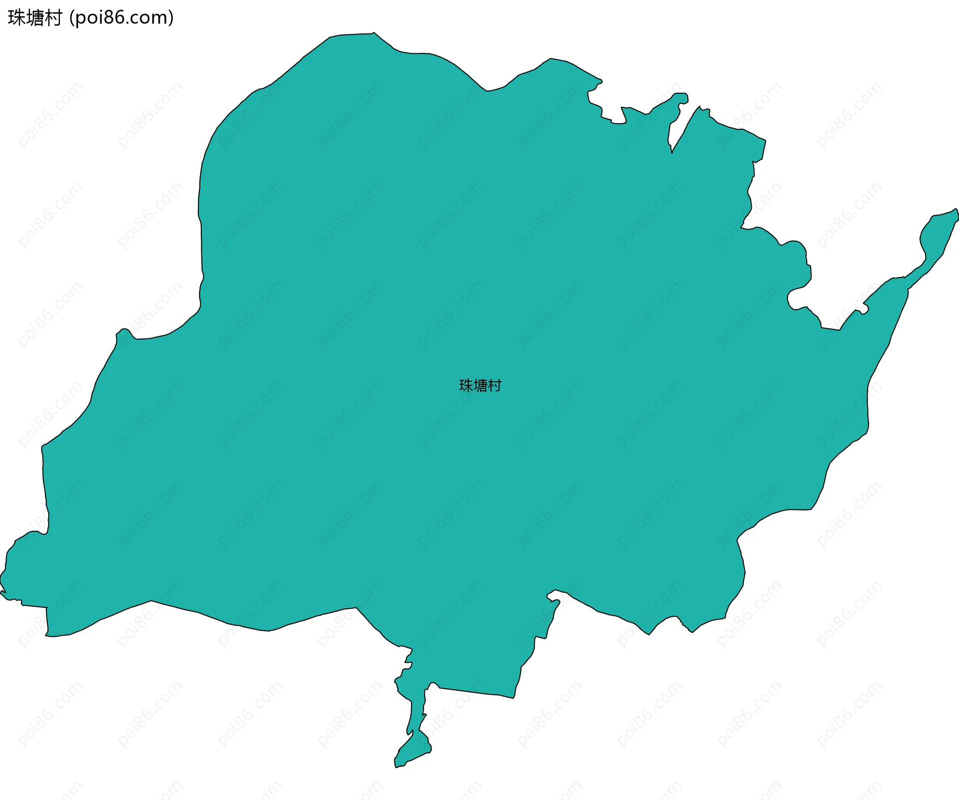 珠塘村边界地图