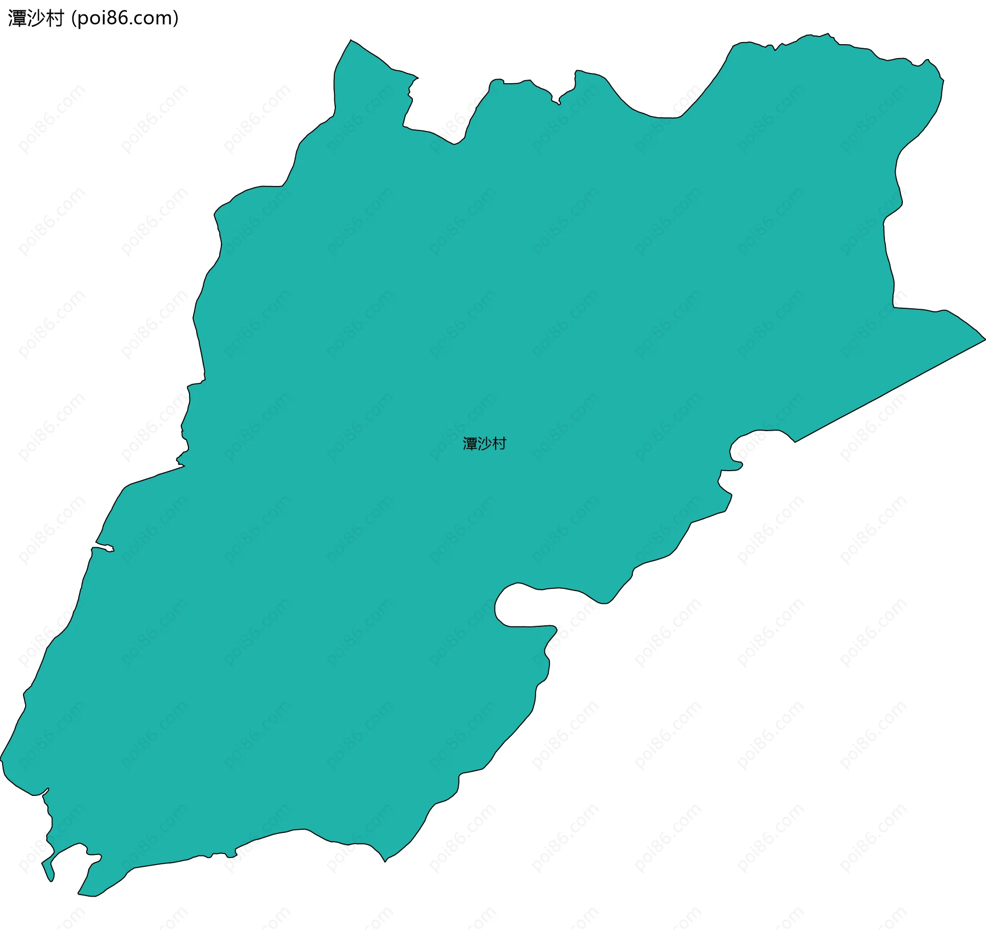 潭沙村边界地图
