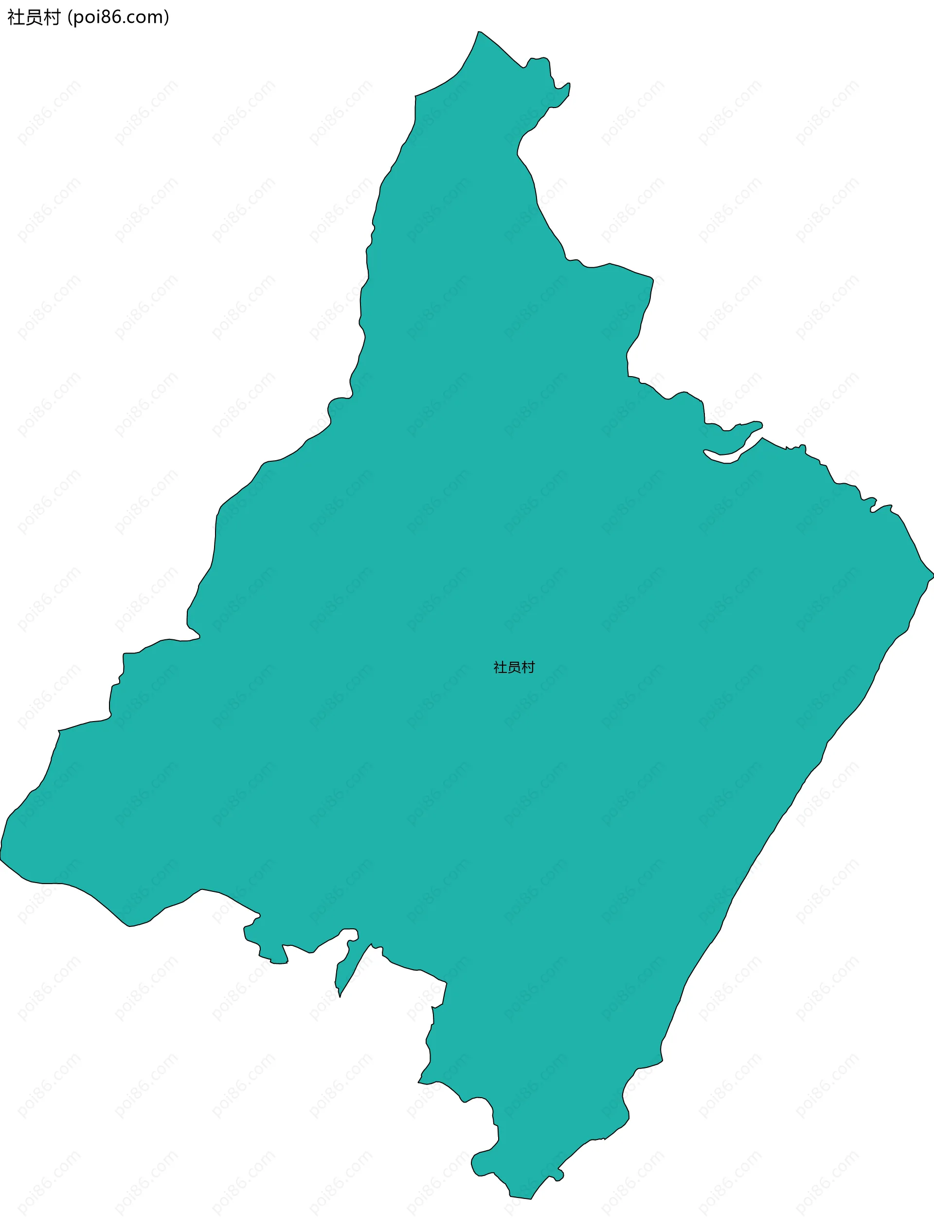 社员村边界地图