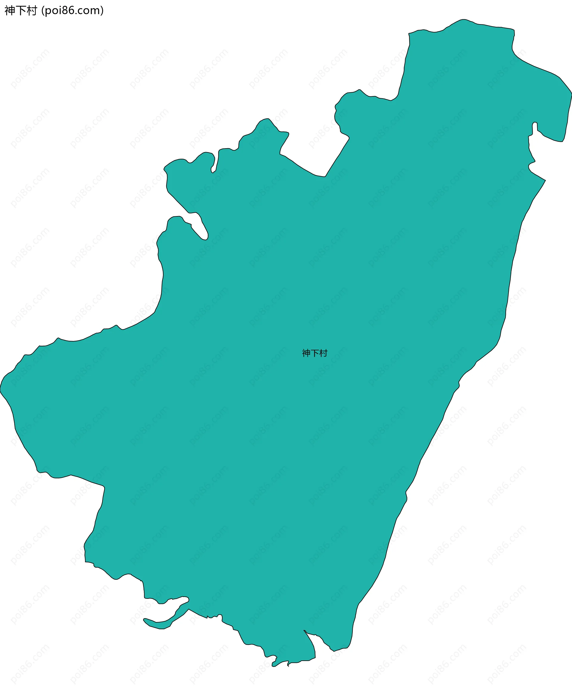 神下村边界地图