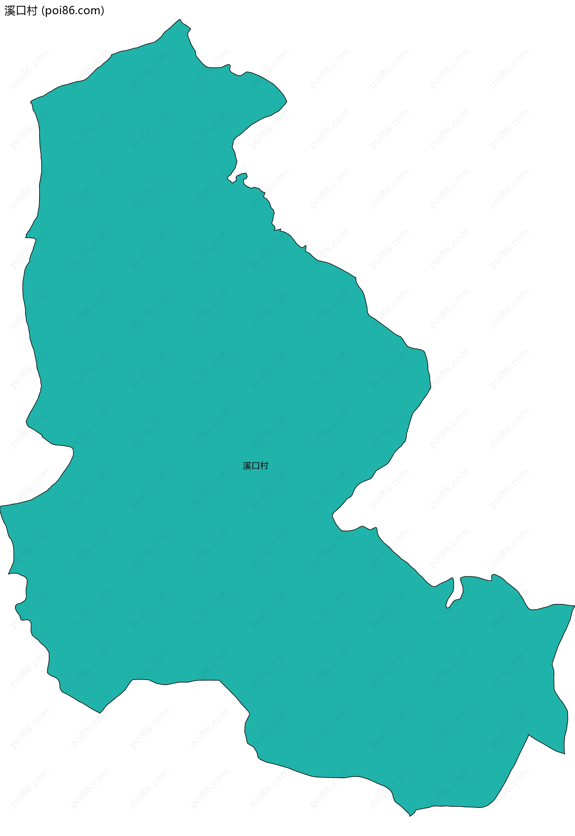 溪口村边界地图