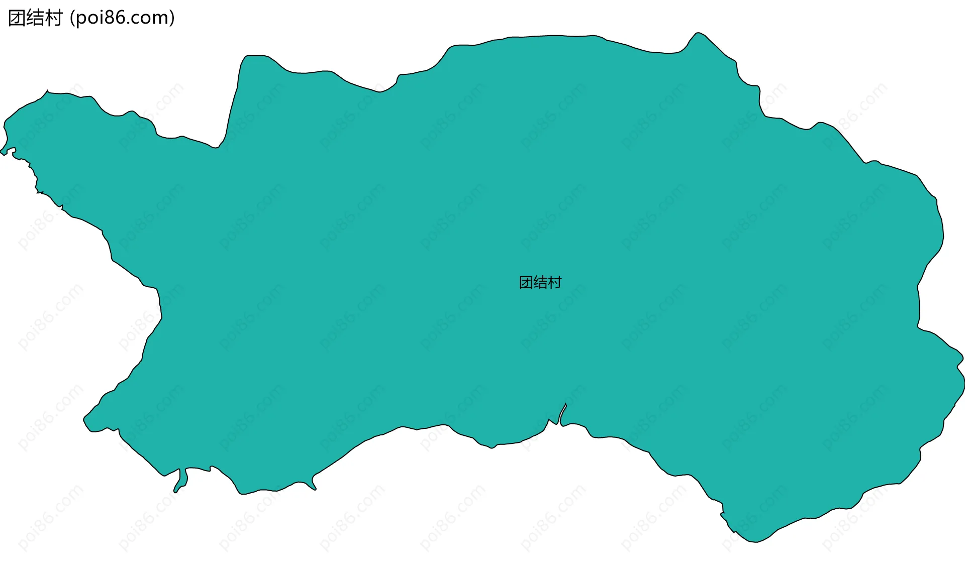 团结村边界地图