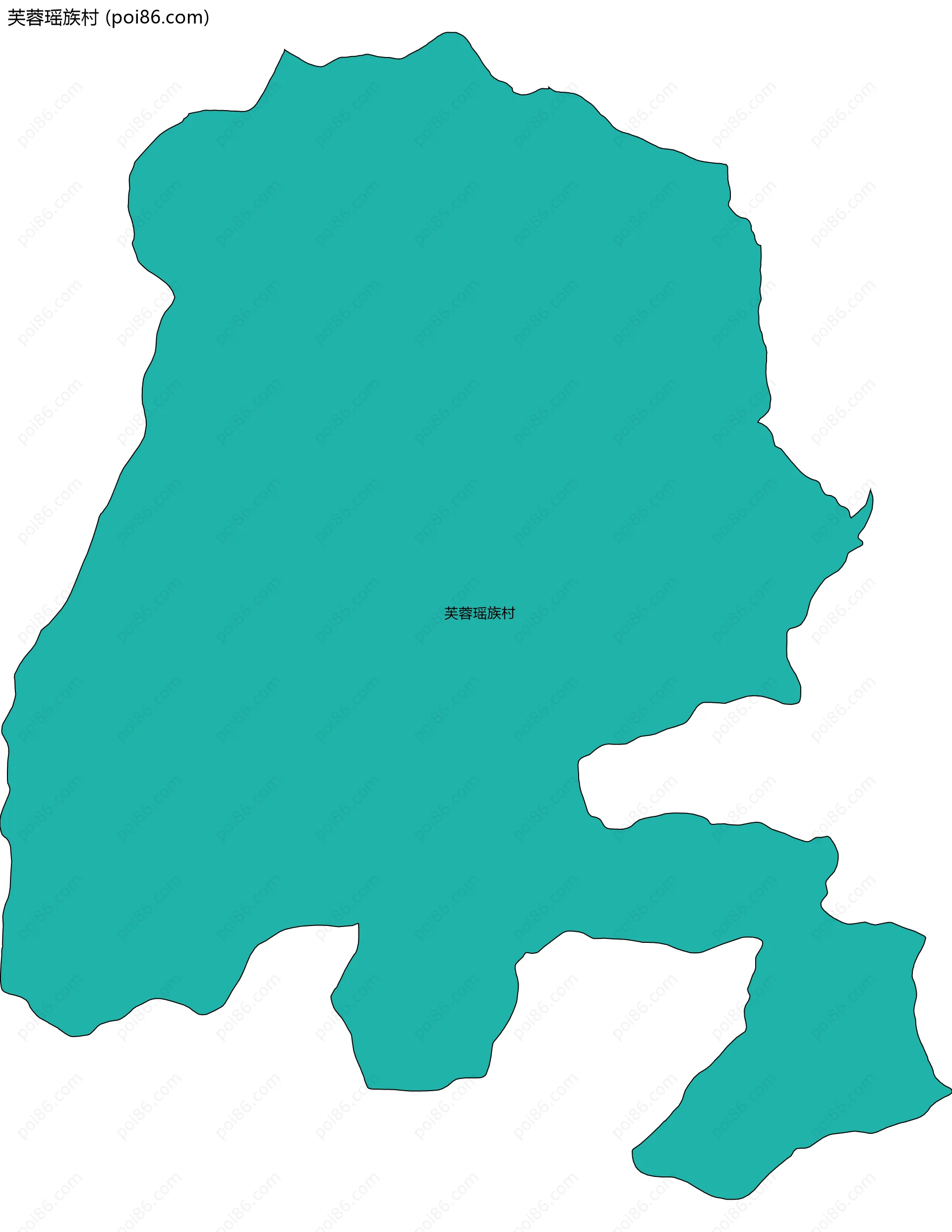 芙蓉瑶族村边界地图