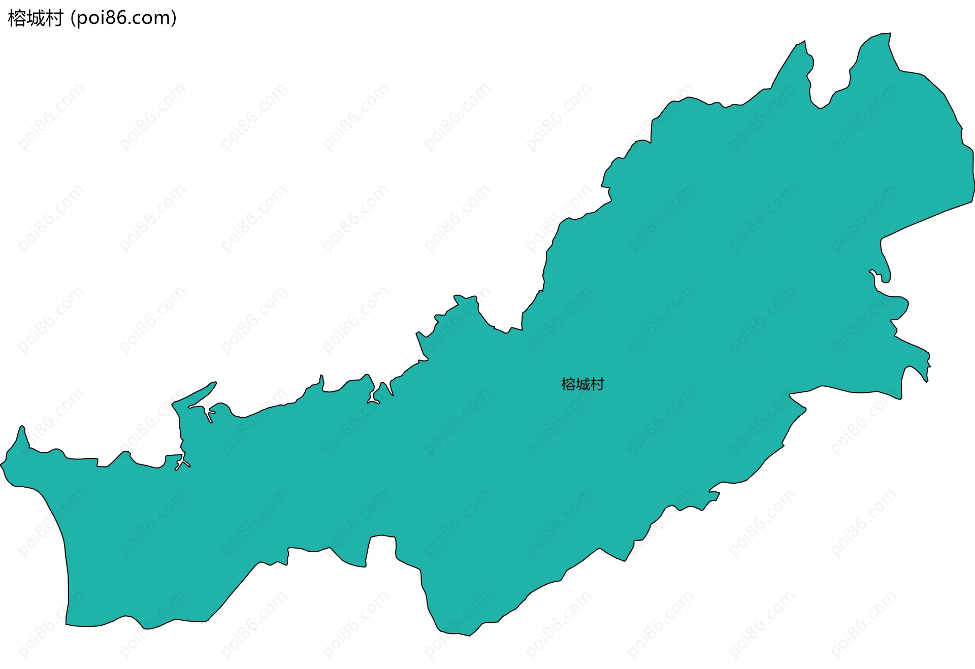 榕城村边界地图