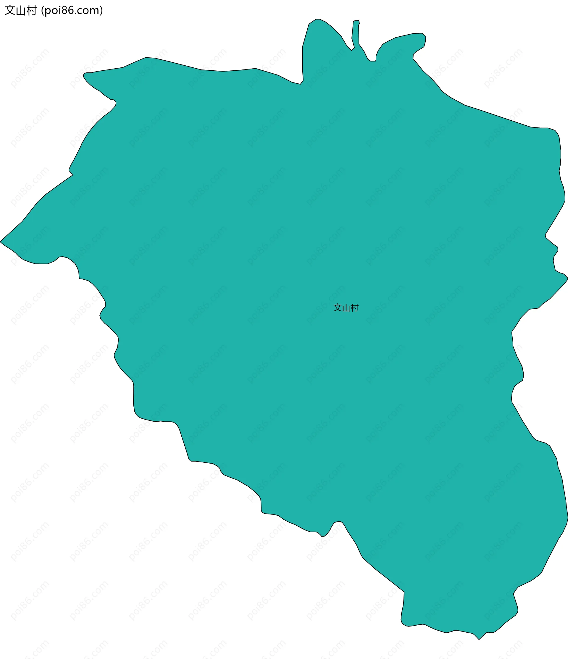 文山村边界地图