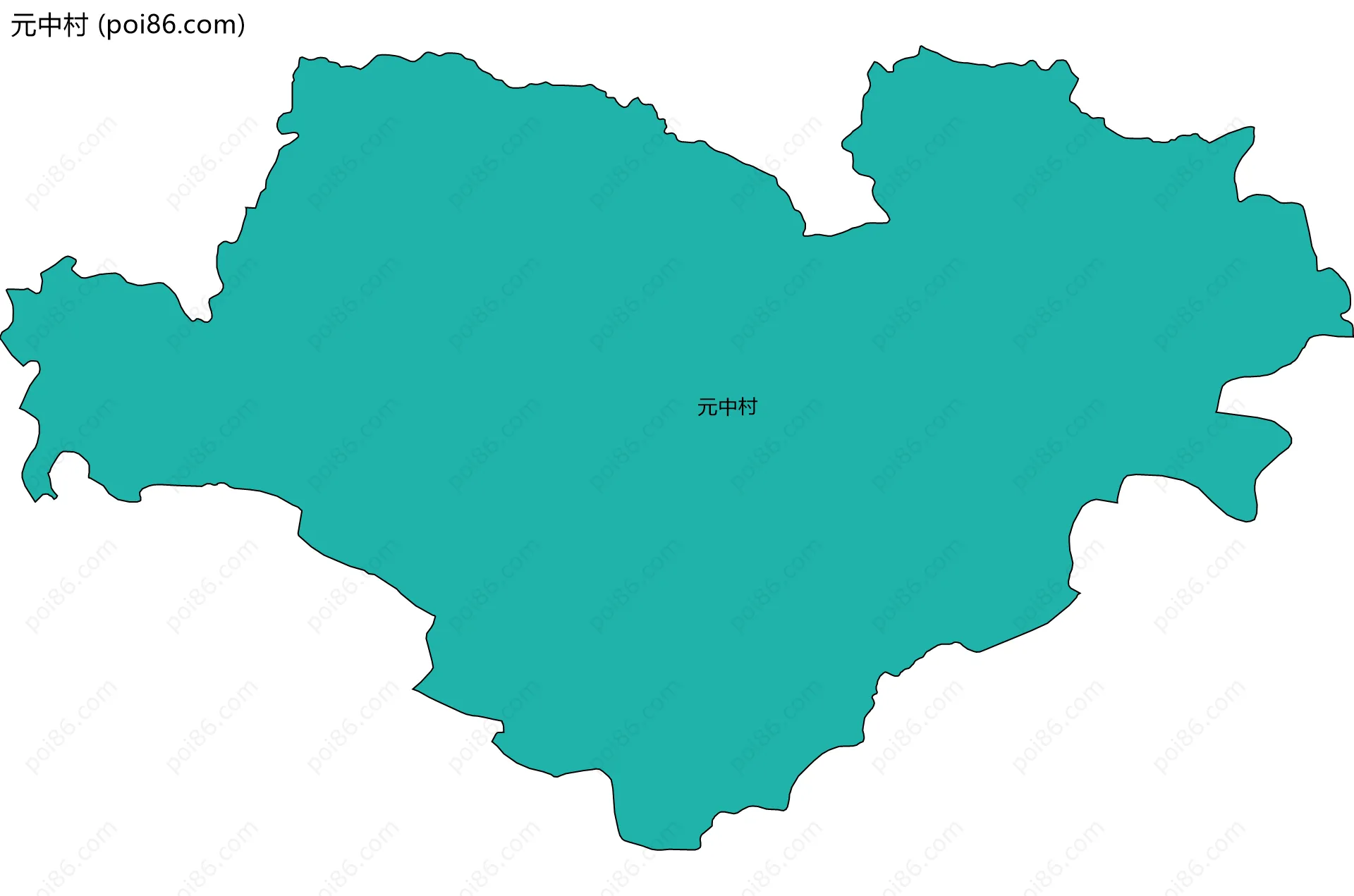 元中村边界地图