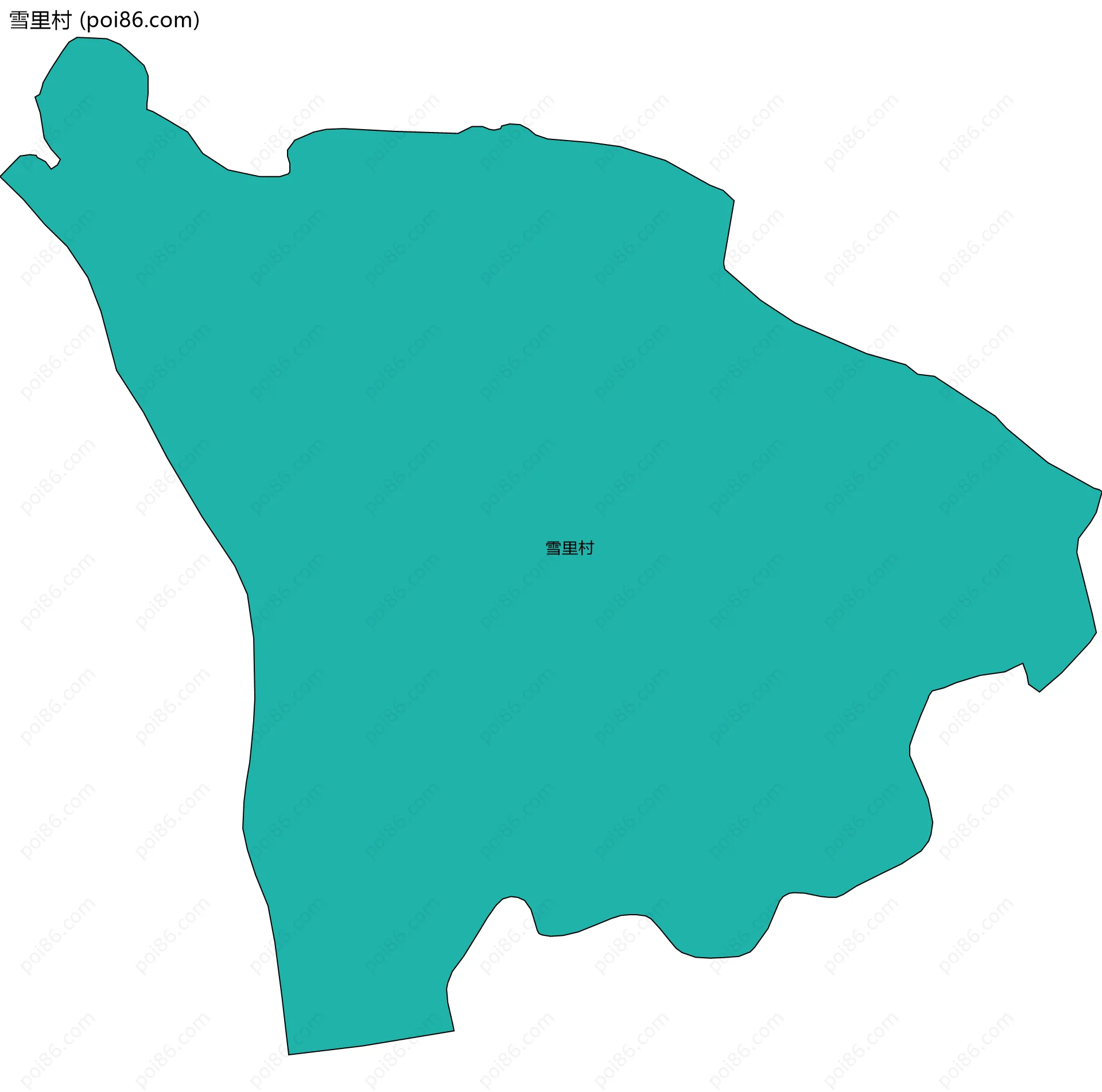 雪里村边界地图