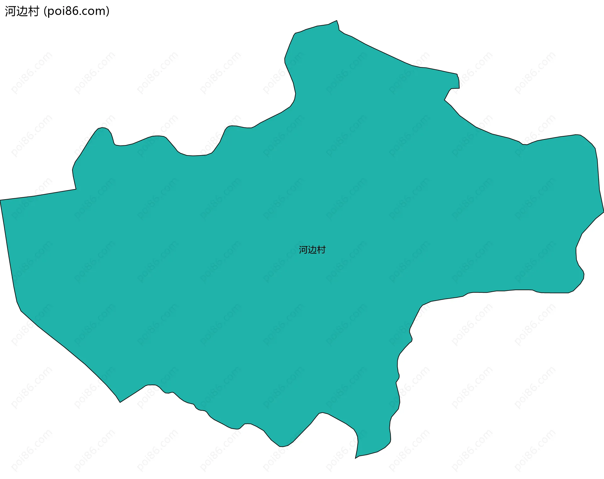 河边村边界地图