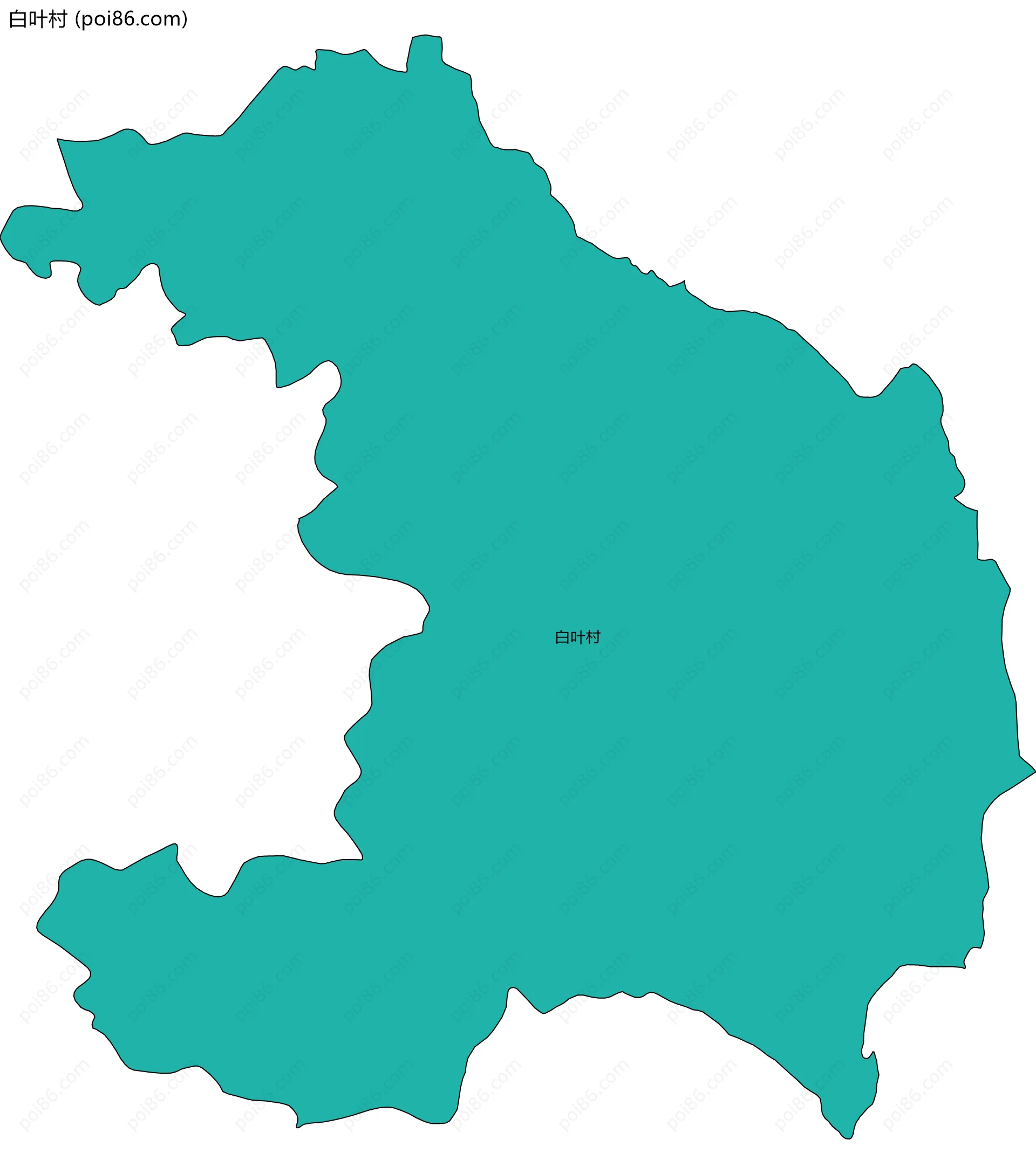 白叶村边界地图