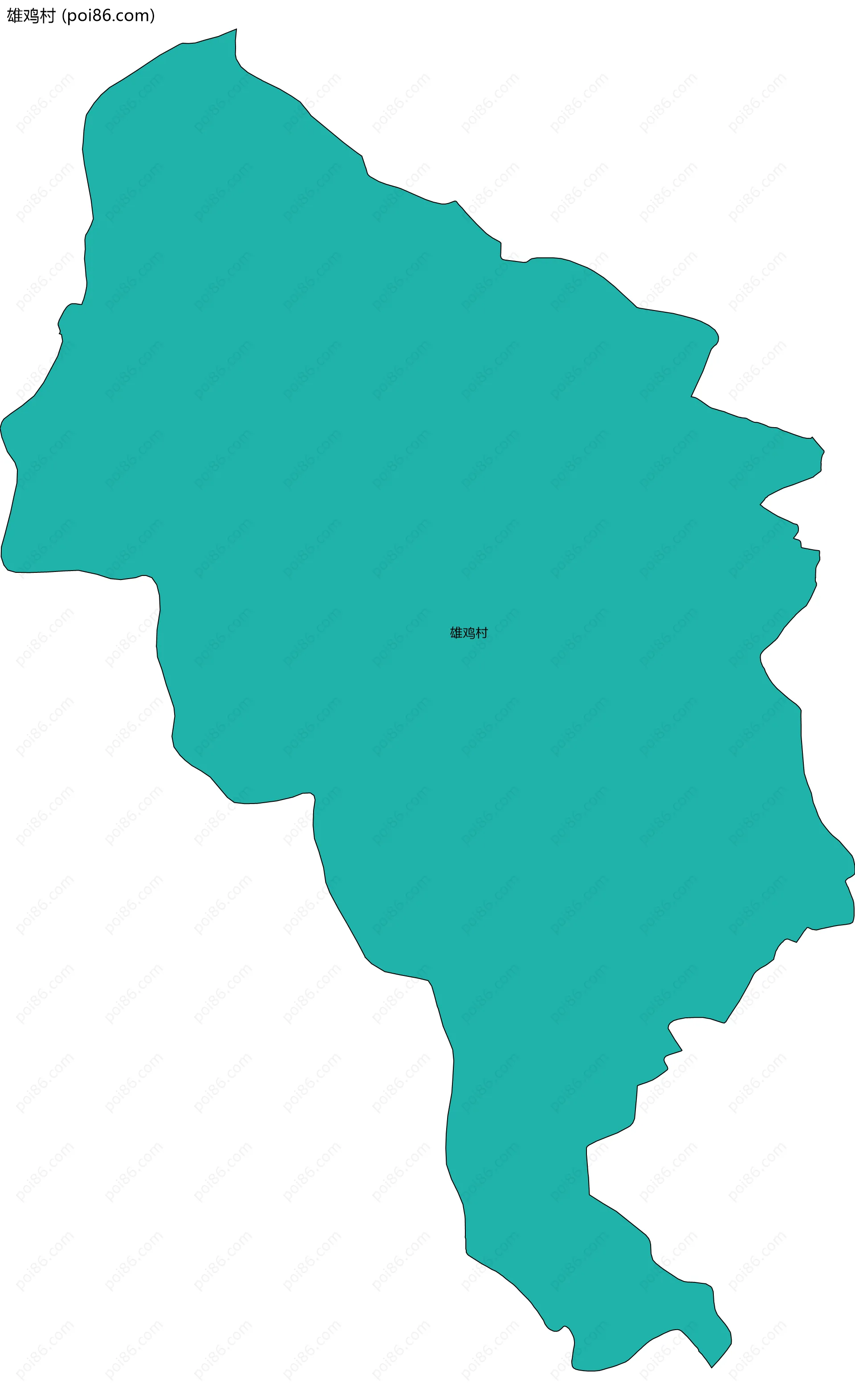 雄鸡村边界地图