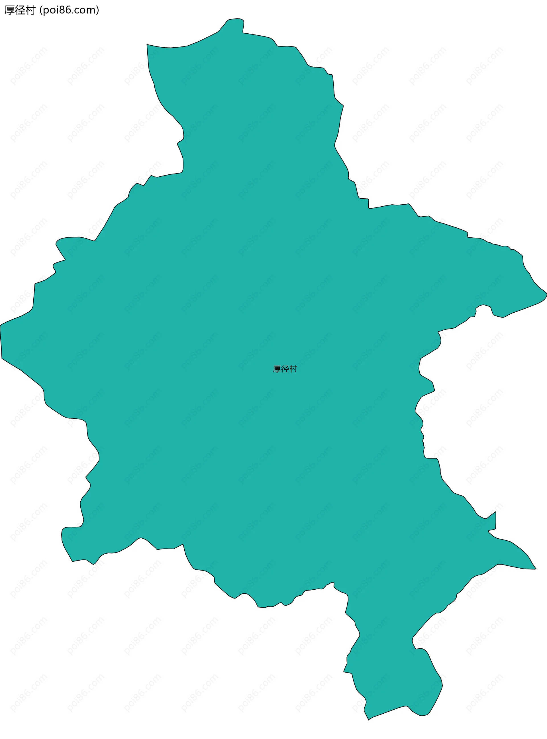 厚径村边界地图